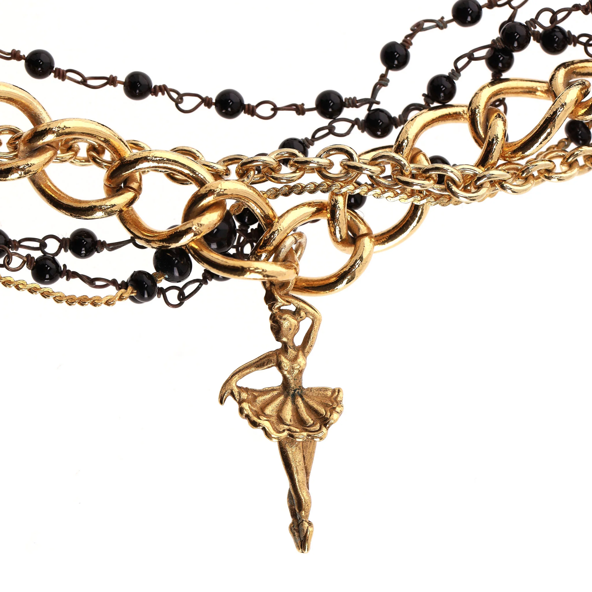 Dolce & Gabbana Baroque Multi-Ornament Lace Flower & Coin Layered Chain Collier Necklace - Image 6