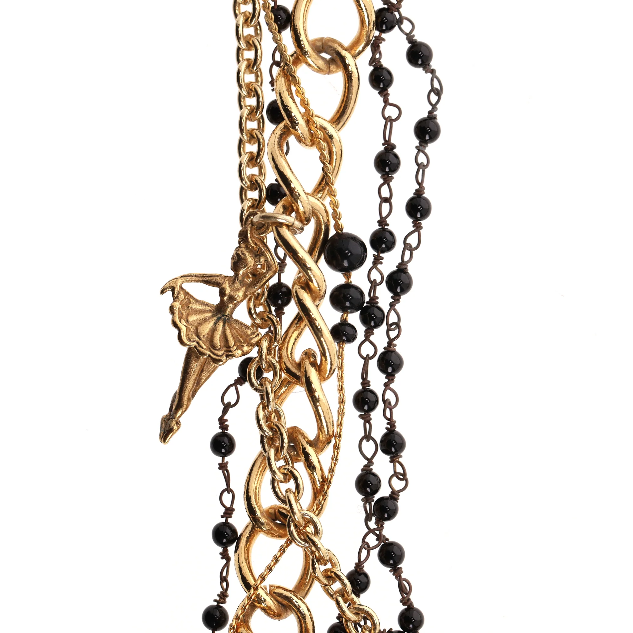 Dolce & Gabbana Baroque Multi-Ornament Lace Flower & Coin Layered Chain Collier Necklace - Image 7