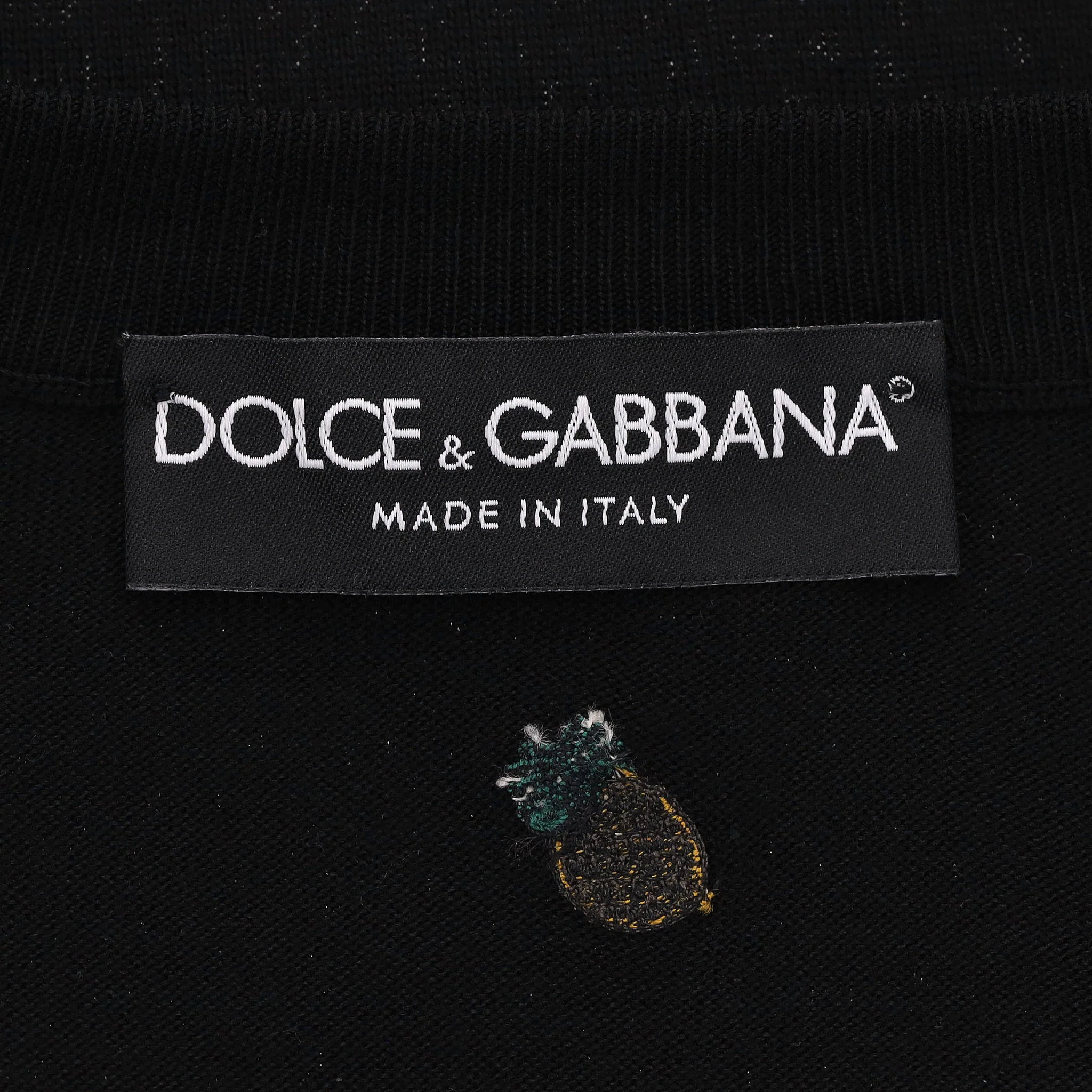Dolce & Gabbana All-Over Pineapple Embroidery Silk Jumper. Size S - Image 6