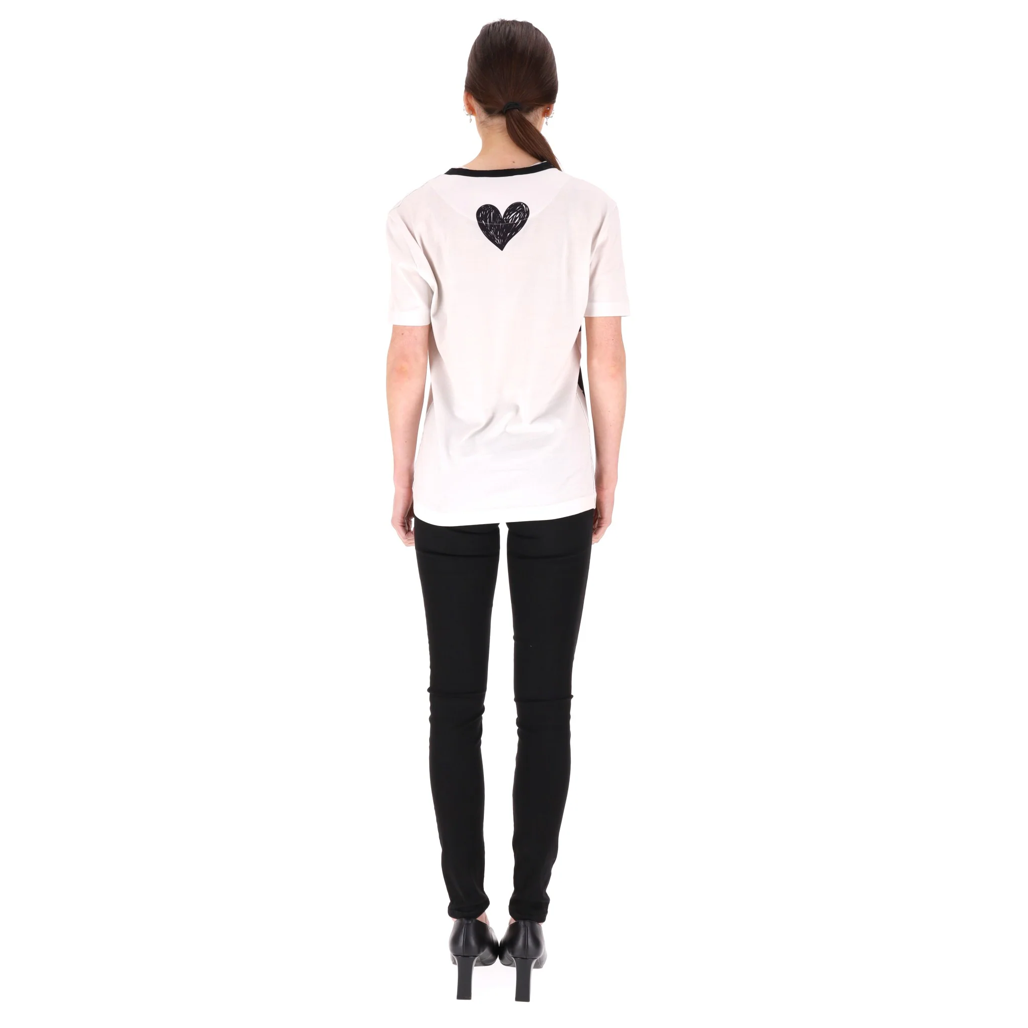 Dolce & Gabbana 'Amore Per Sempre' Cotton T-Shirt. Size 46IT - Image 4