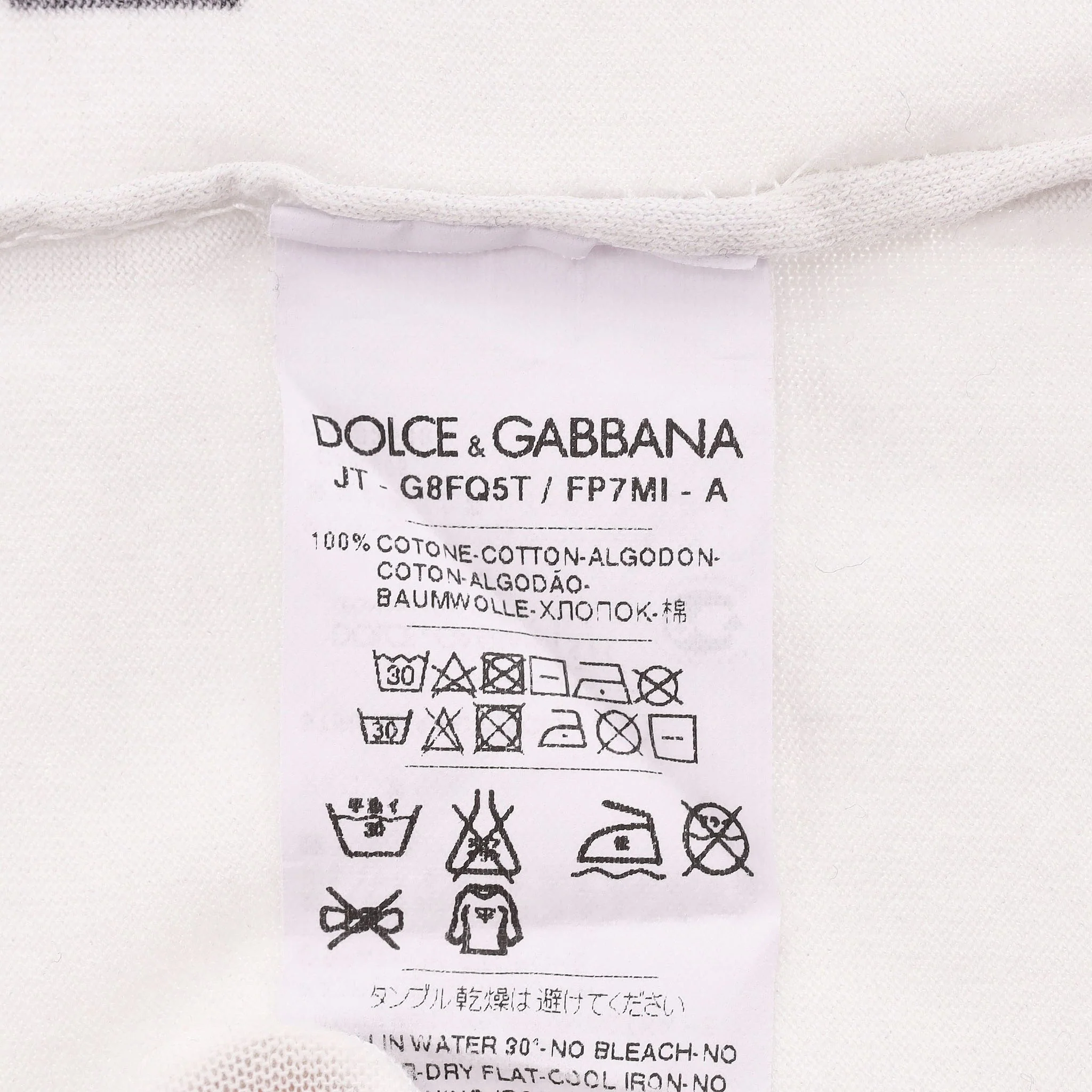 Dolce & Gabbana 'Amore Per Sempre' Cotton T-Shirt. Size 46IT - Image 6