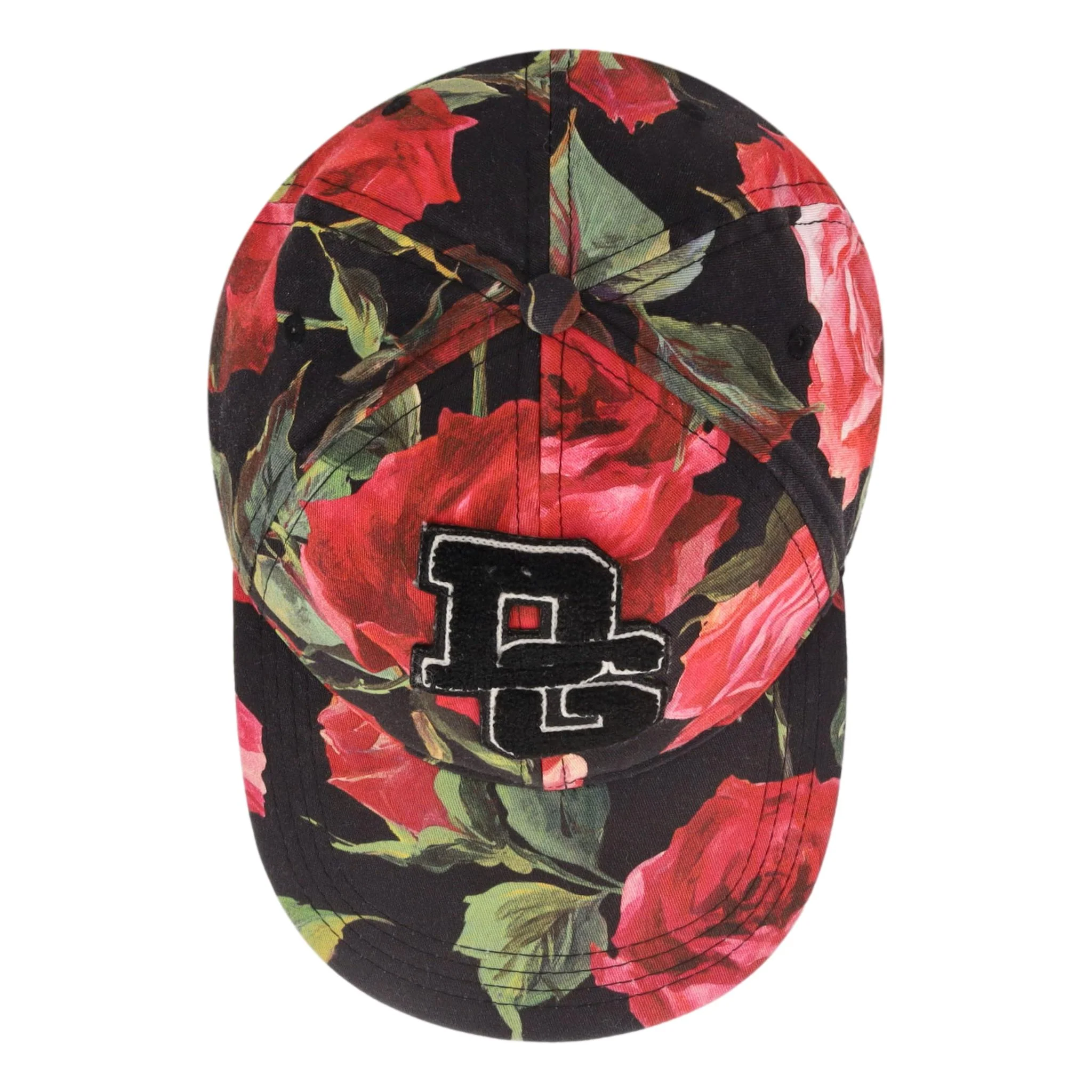 Dolce & Gabbana Rose Print 'DG' Logo Baseball Cap - Image 3