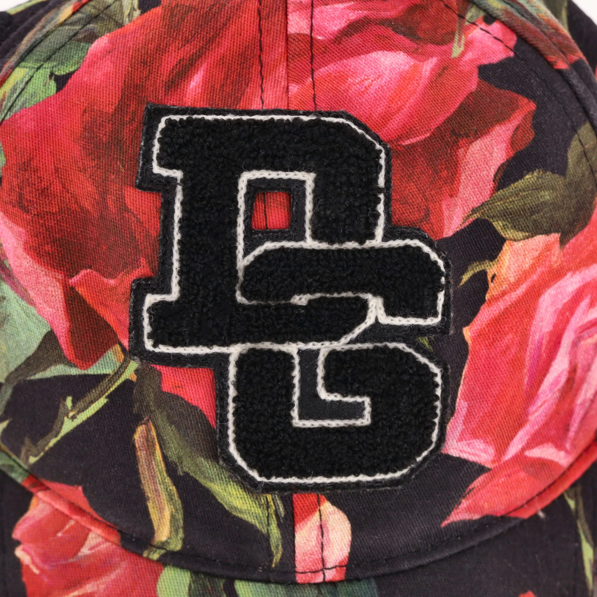 Dolce & Gabbana Rose Print 'DG' Logo Baseball Cap - Image 6