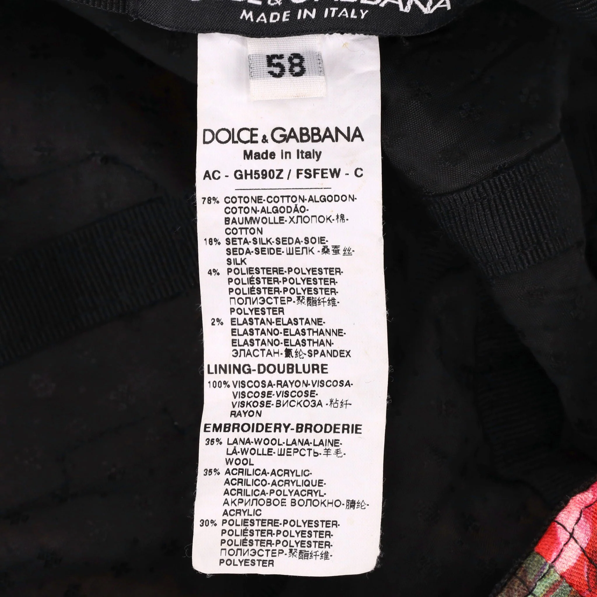 Dolce & Gabbana Rose Print 'DG' Logo Baseball Cap - Image 9