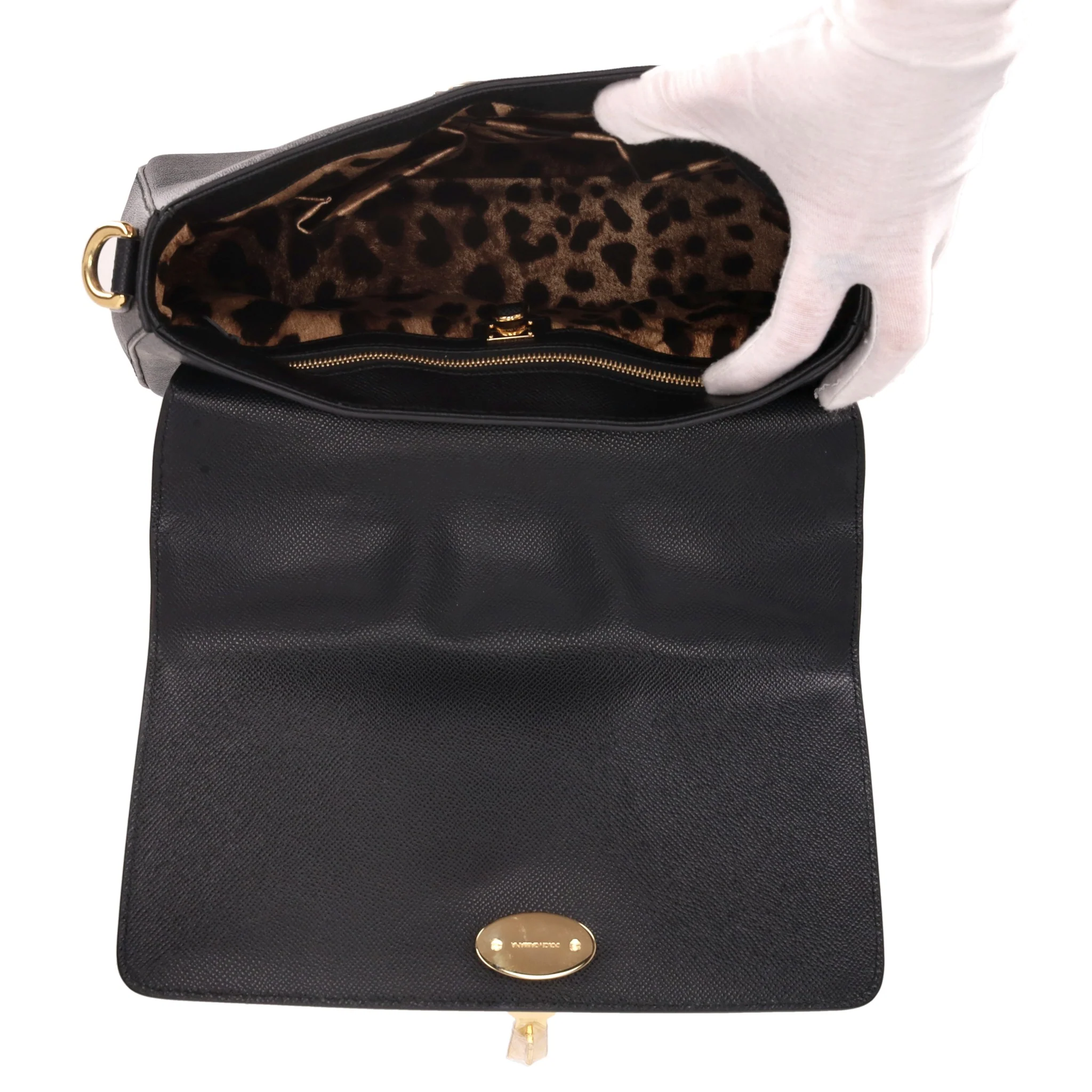 Dolce & Gabbana Miss Linda Saffiano Leather Bag - Image 6