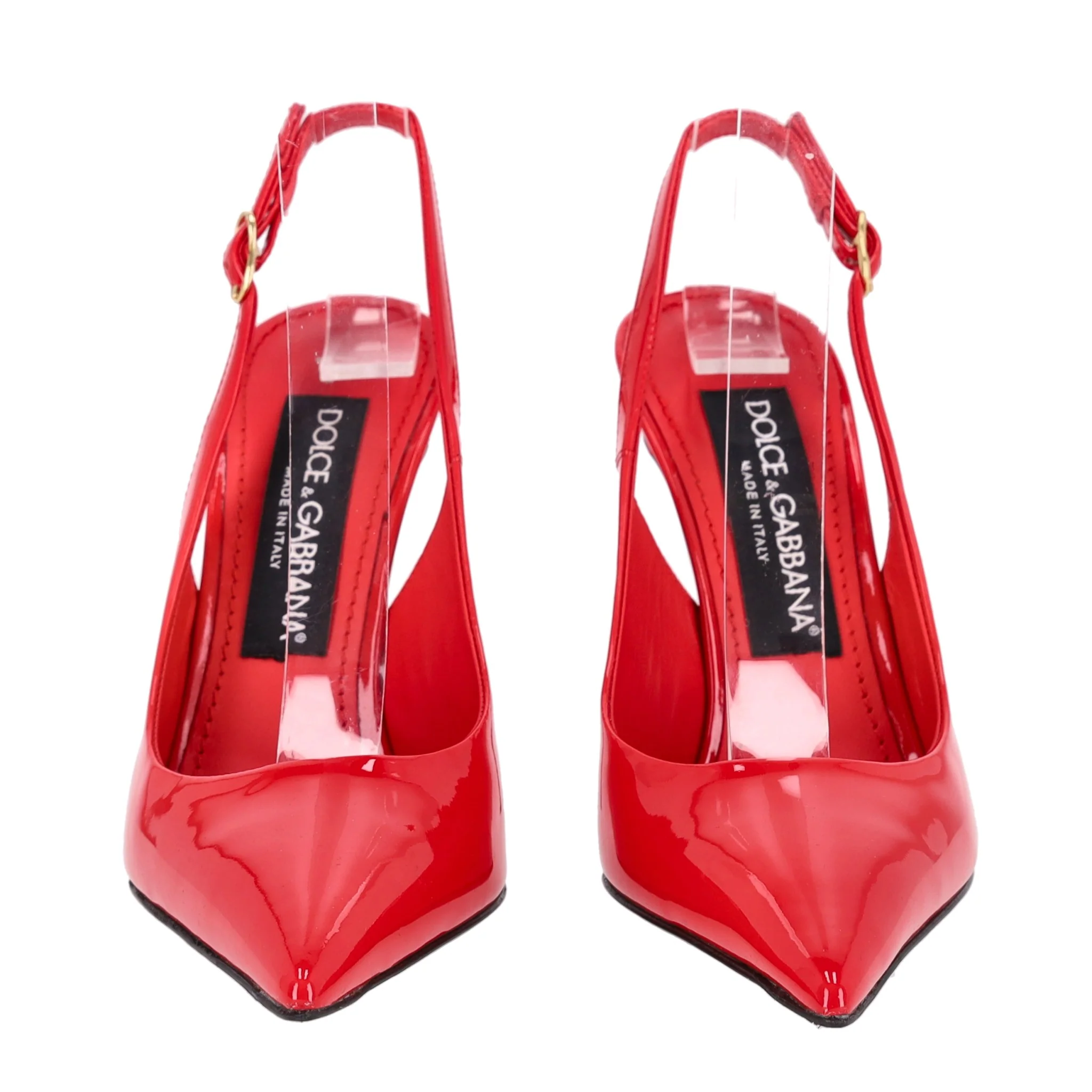 Dolce & Gabbana Patent Leather Slingback Heels. Size 35.5 - Image 3