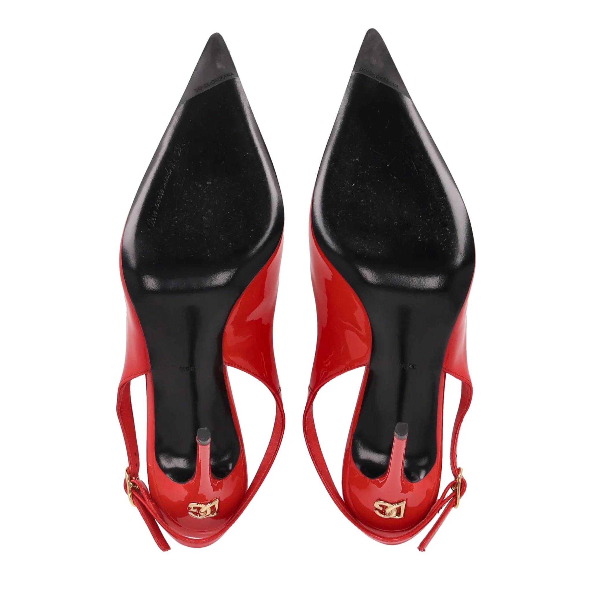 Dolce & Gabbana Patent Leather Slingback Heels. Size 35.5 - Image 6