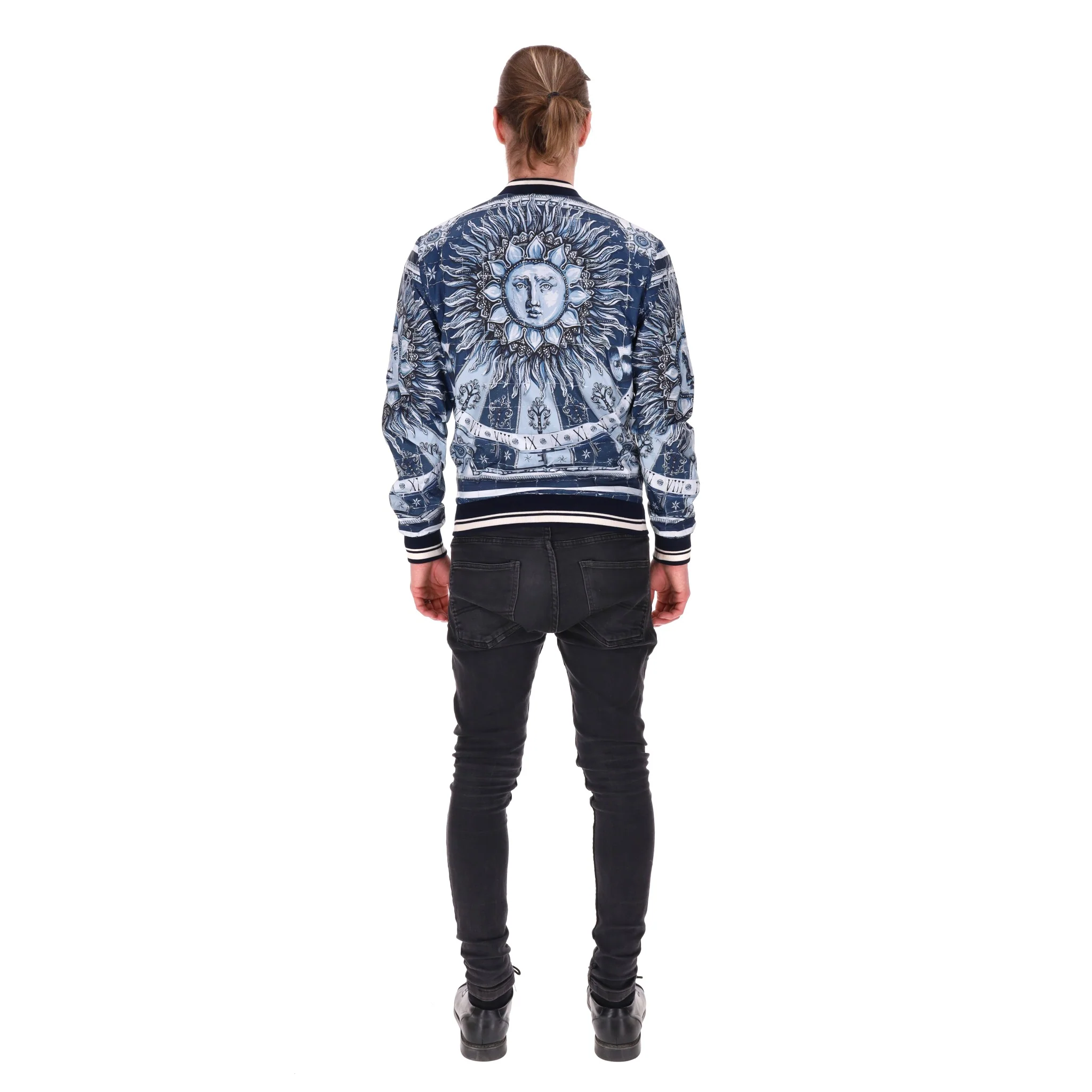 Dolce & Gabbana Roman Sun Zodiac Print Bomber Jacket. Size 44IT - Image 4
