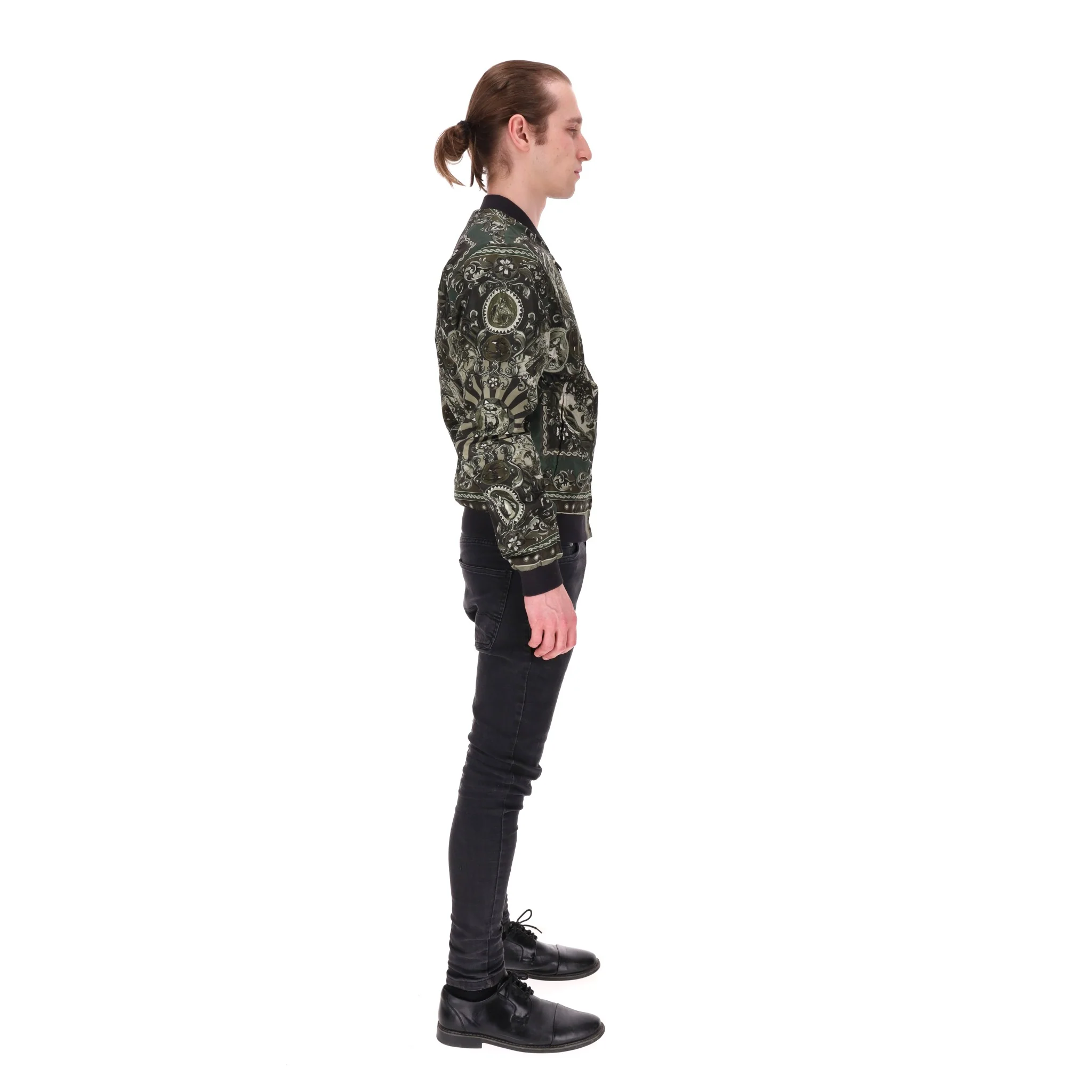 Dolce & Gabbana Teatro Dei Pupi Print Bomber Jacket. Size 46IT - Image 3