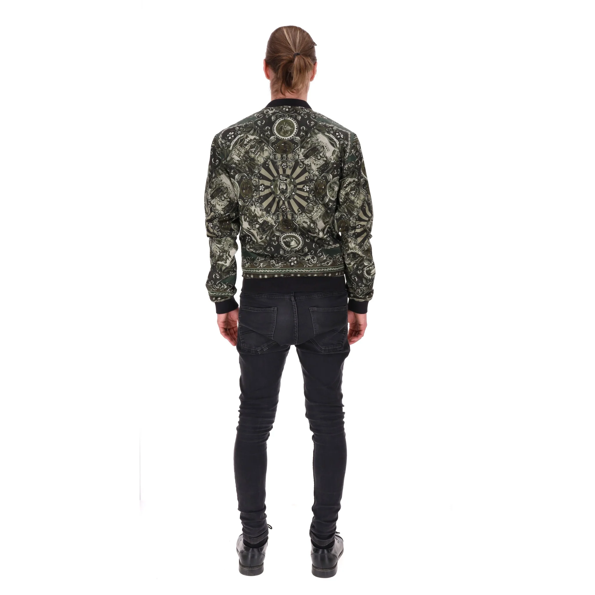 Dolce & Gabbana Teatro Dei Pupi Print Bomber Jacket. Size 46IT - Image 4