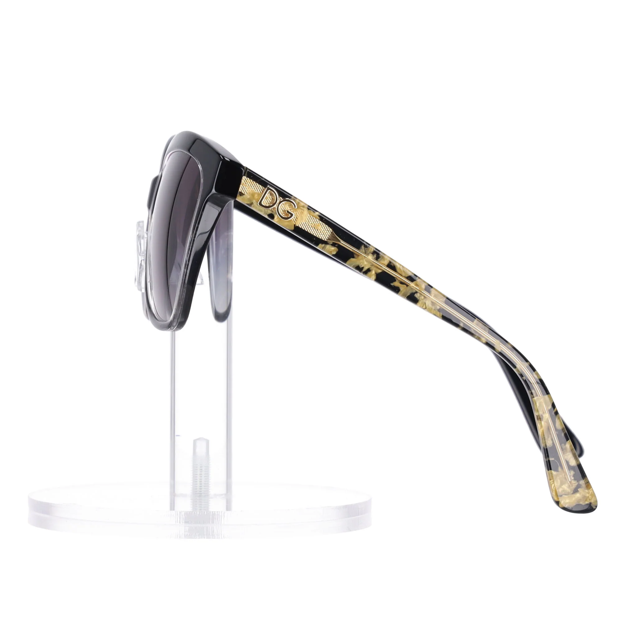 Dolce & Gabbana Leaf Pattern Cut-Eye Sunglasses - Image 3