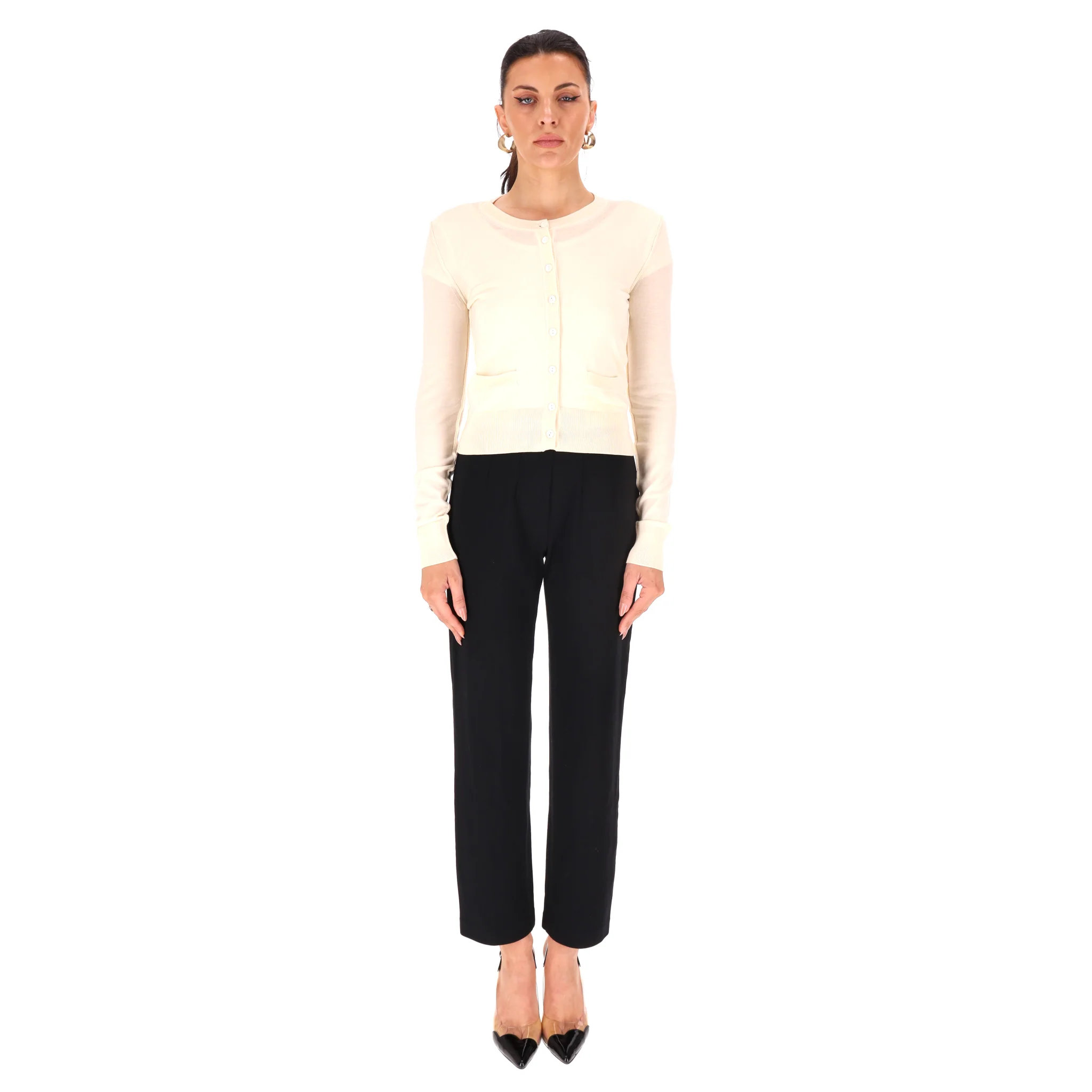 Dolce & Gabbana Virgin Wool Cardigan. Size 40IT - Image 2