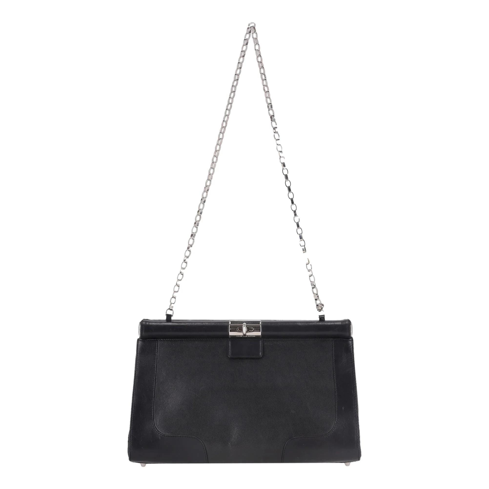 Dries Van Noten Leather Bag With A Chain Strap - Image 2