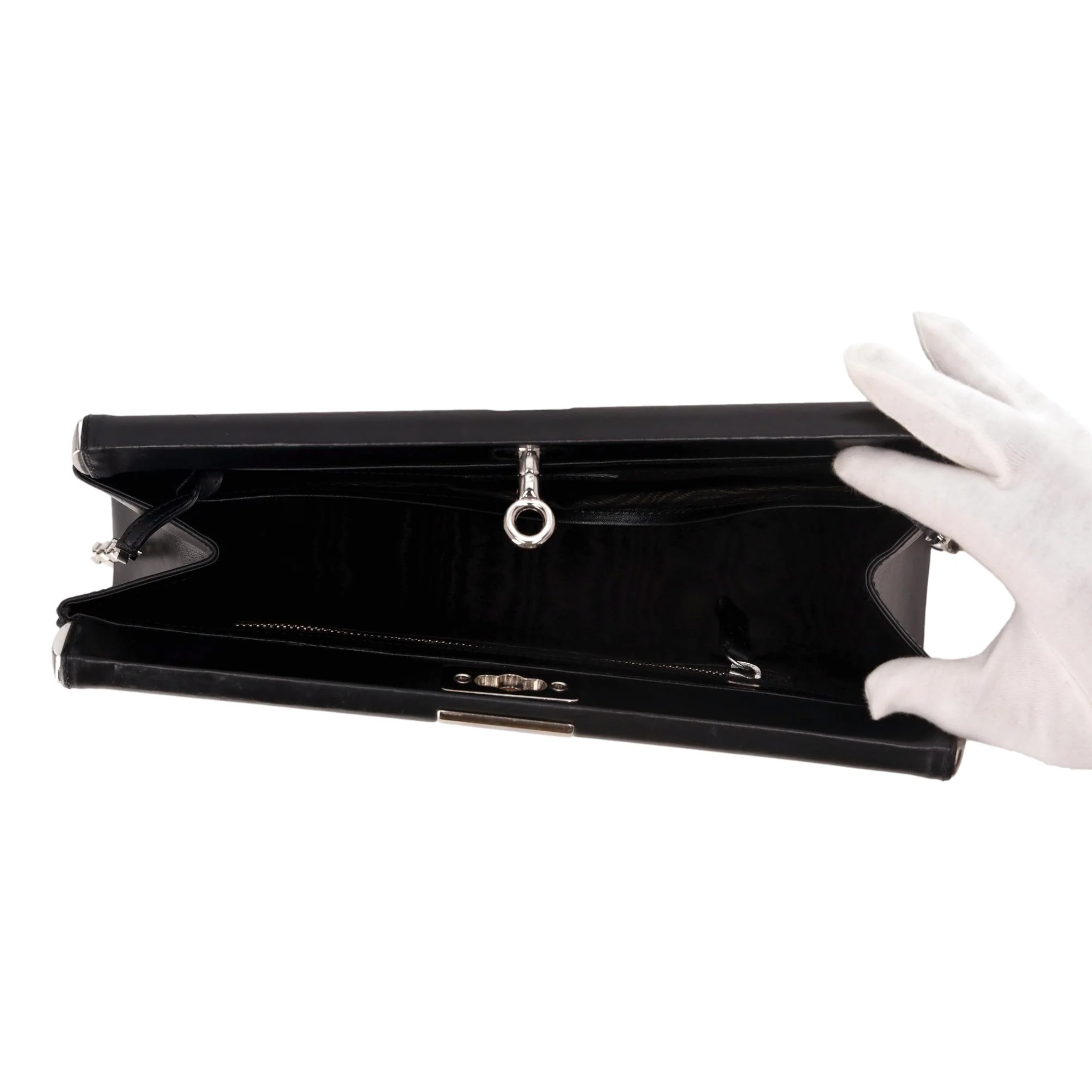 Dries Van Noten Leather Bag With A Chain Strap - Image 6