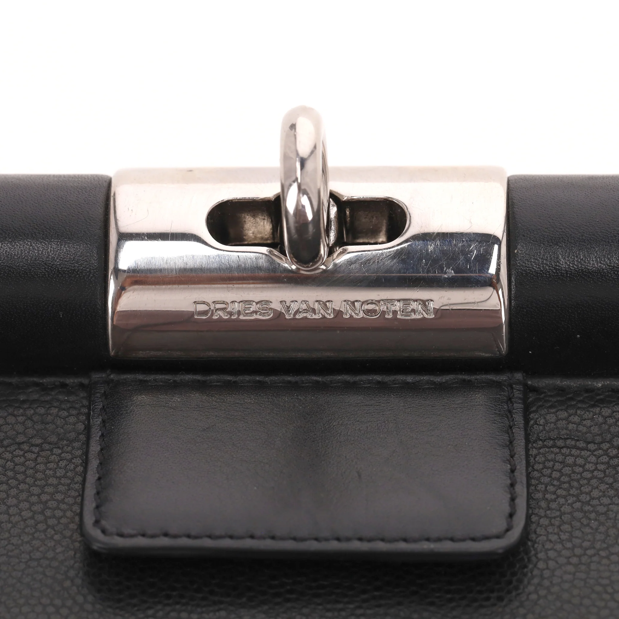 Dries Van Noten Leather Bag With A Chain Strap - Image 7