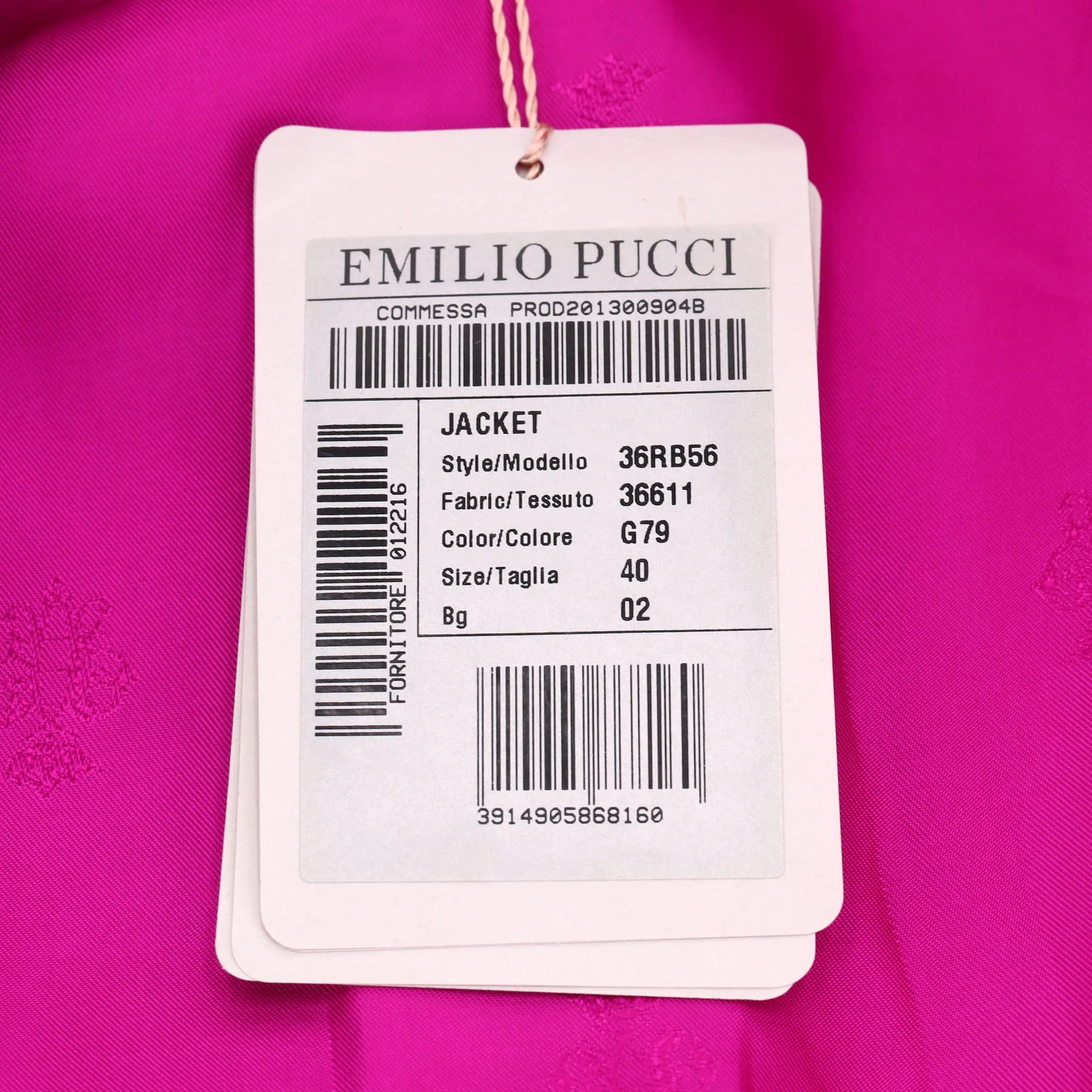 Emilio Pucci Virgin Wool & Silk Blend Tailored Jacket. Size 40IT - Image 5