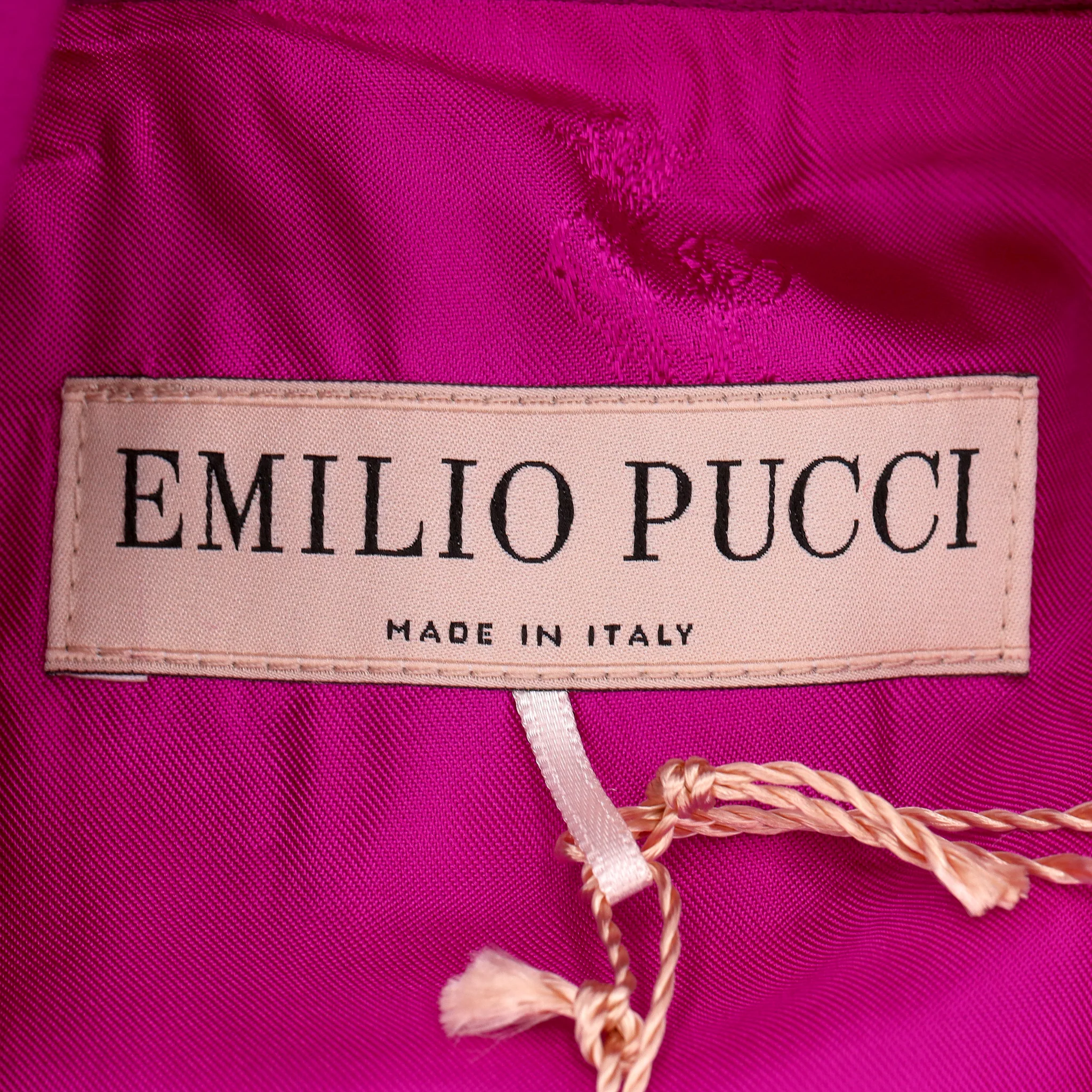 Emilio Pucci Virgin Wool & Silk Blend Tailored Jacket. Size 40IT - Image 9