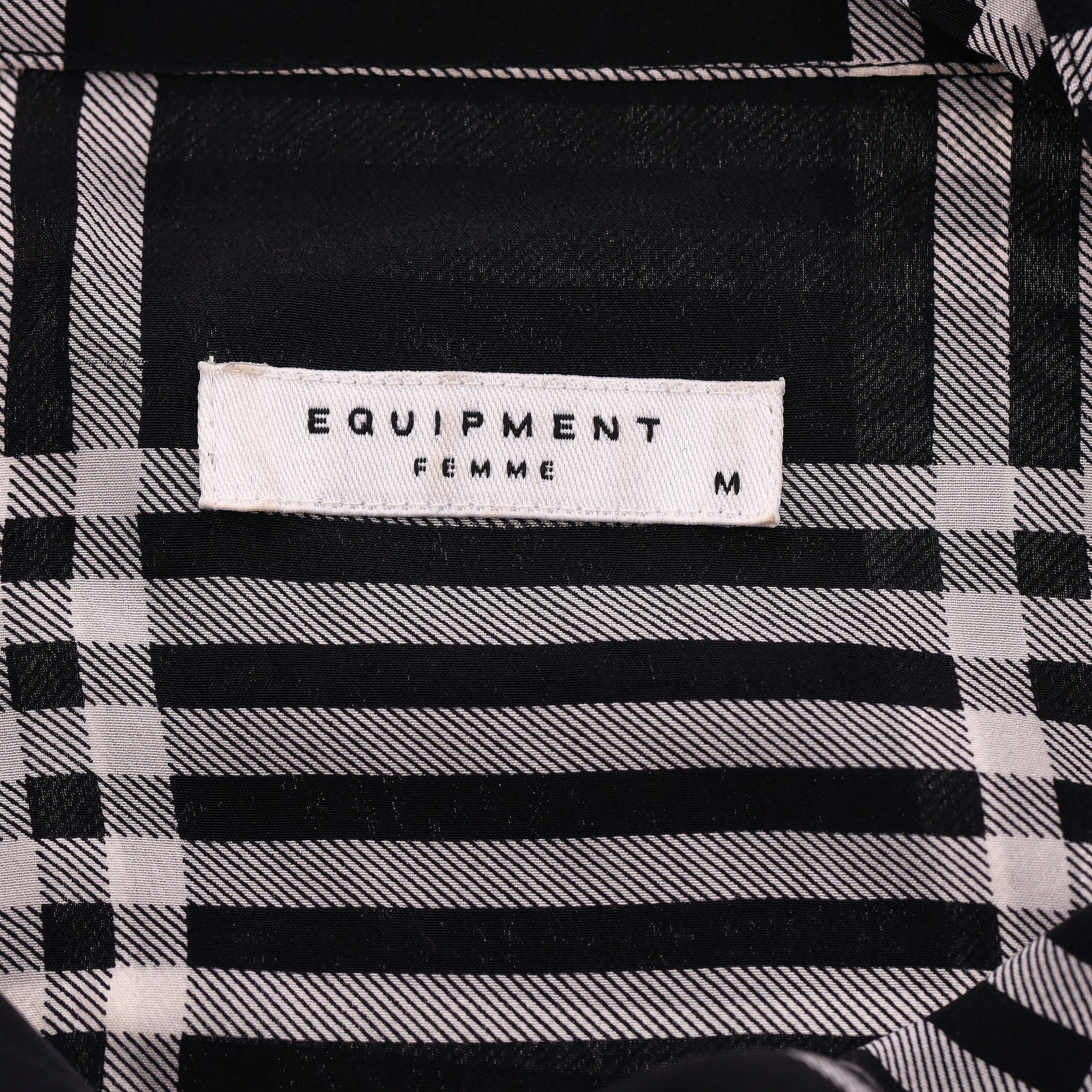 Equipment Checked Silk Shirt. Size M - Image 6