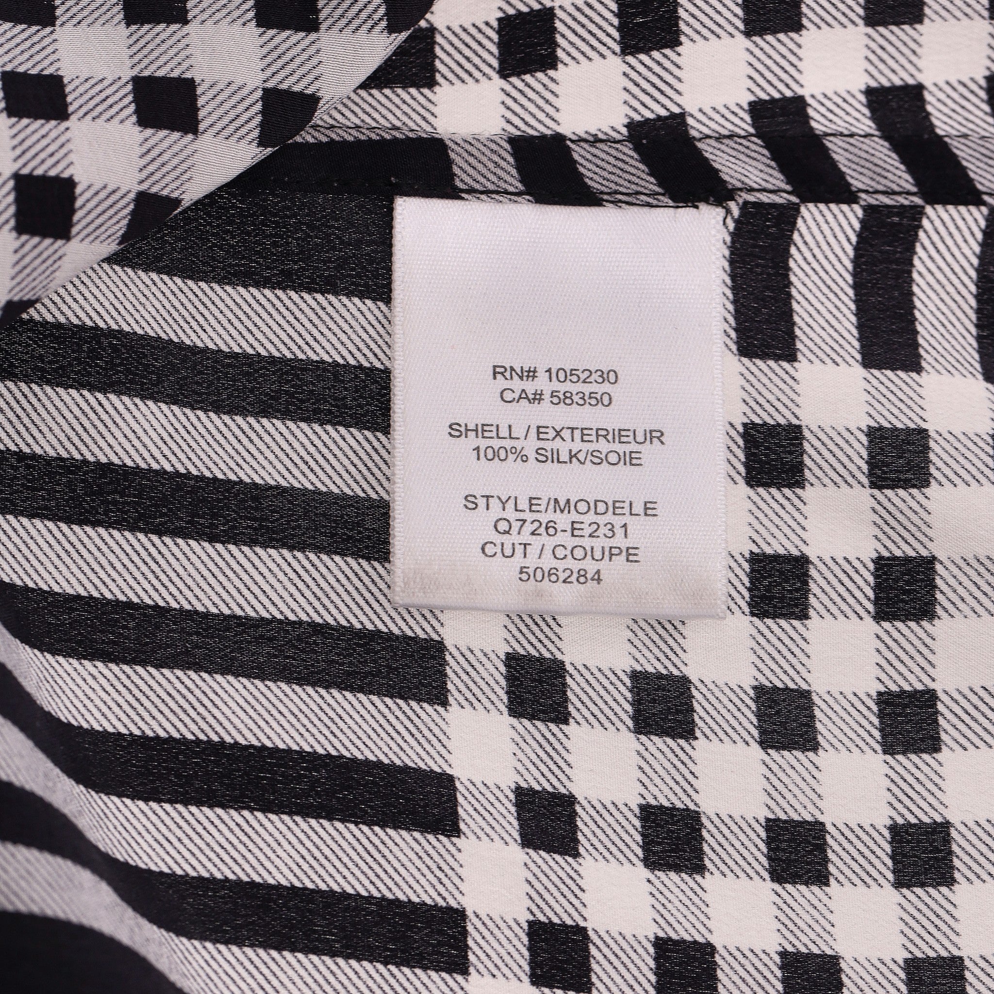 Equipment Checked Silk Shirt. Size M - Image 7