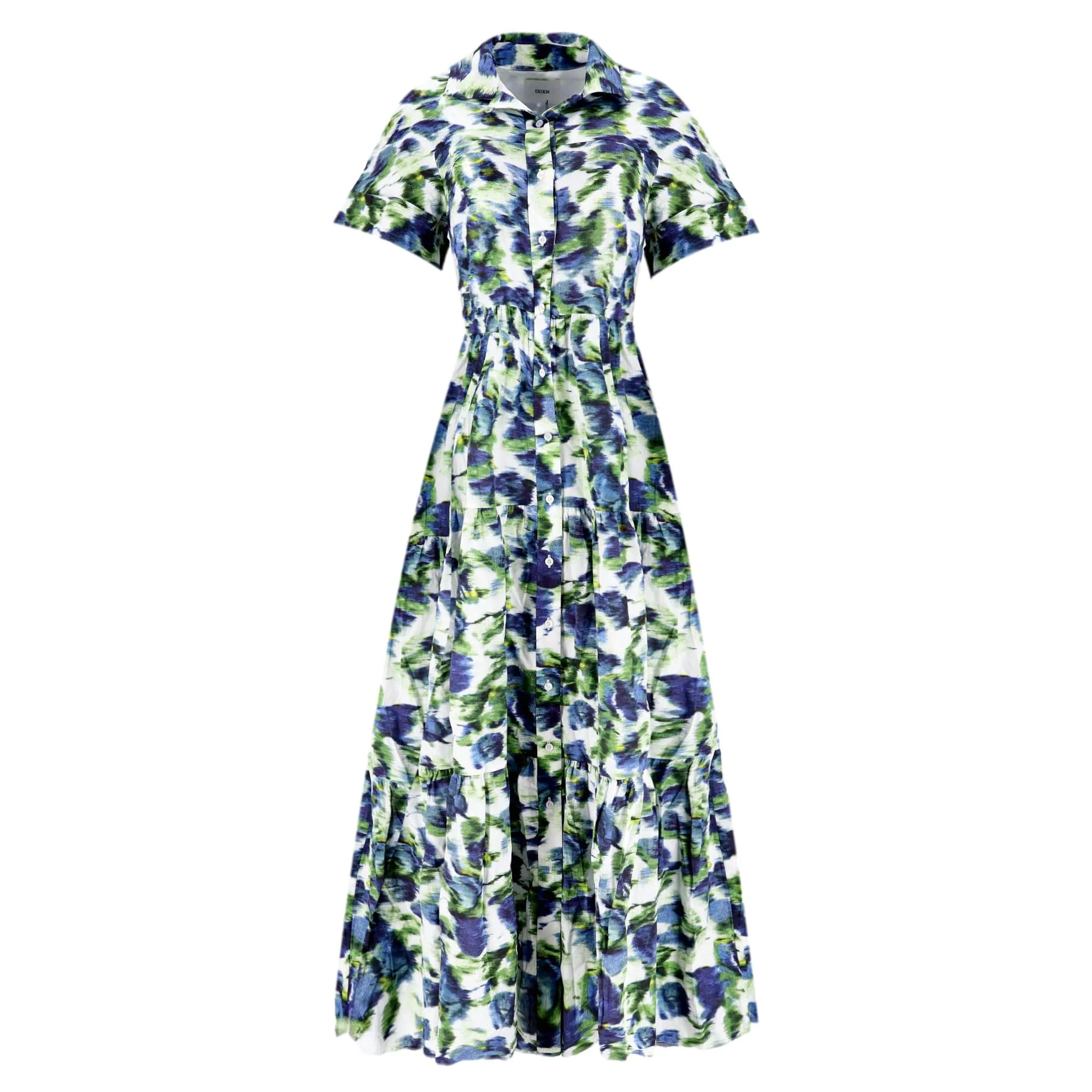 Erdem Floral Tiered Cotton Maxi Dress. Size 8UK