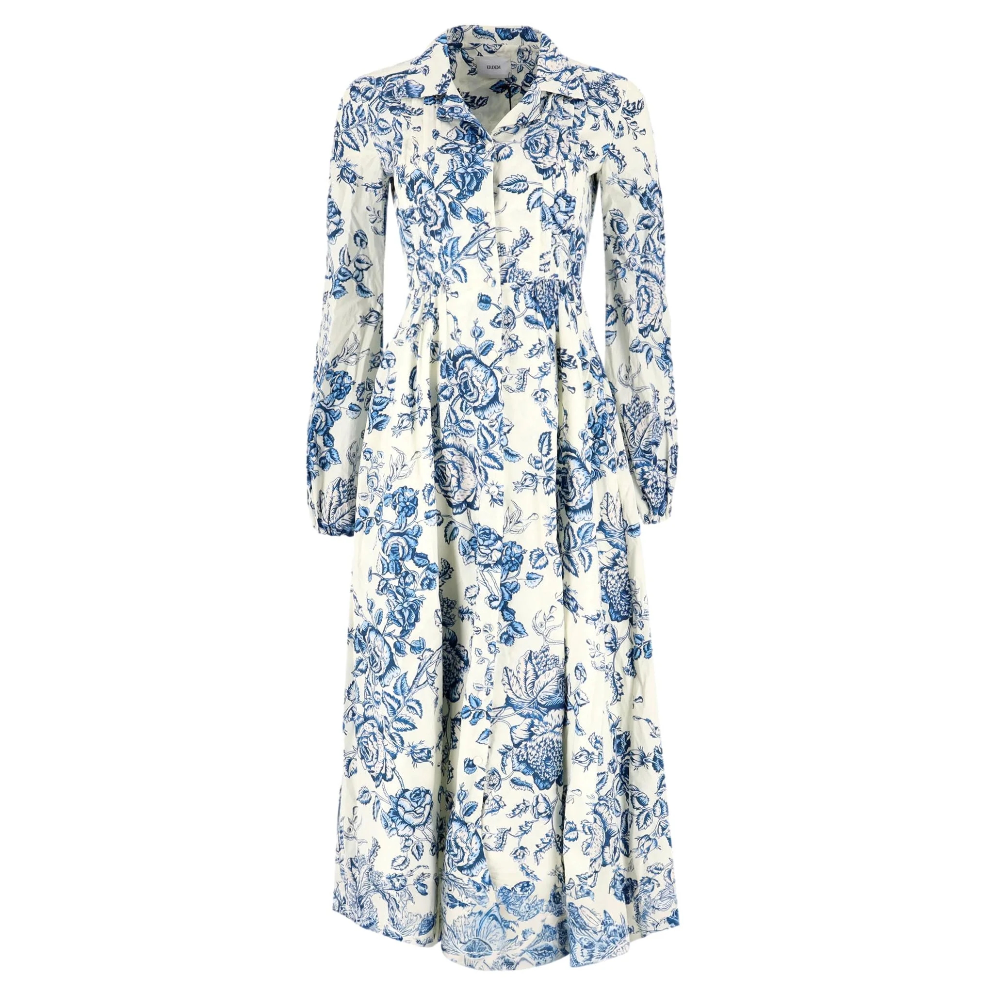 Erdem Toile De Jouy Cotton Midi Dress. Size 8UK