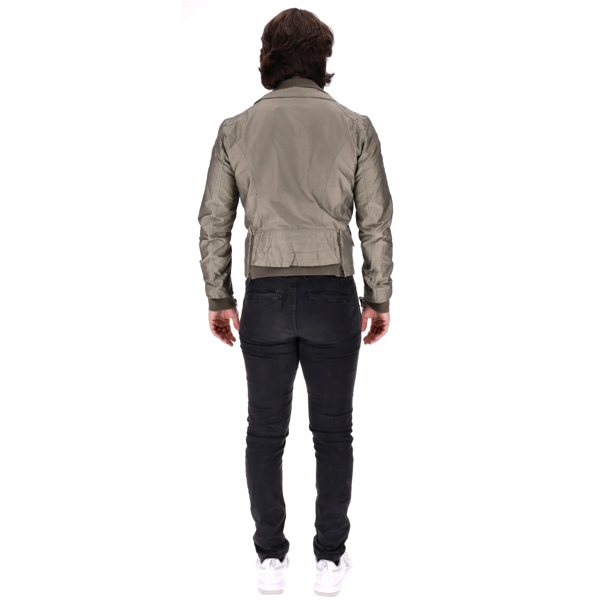 Ermanno Scervino Cotton Blend Biker Jacket. Size 50IT - Image 4