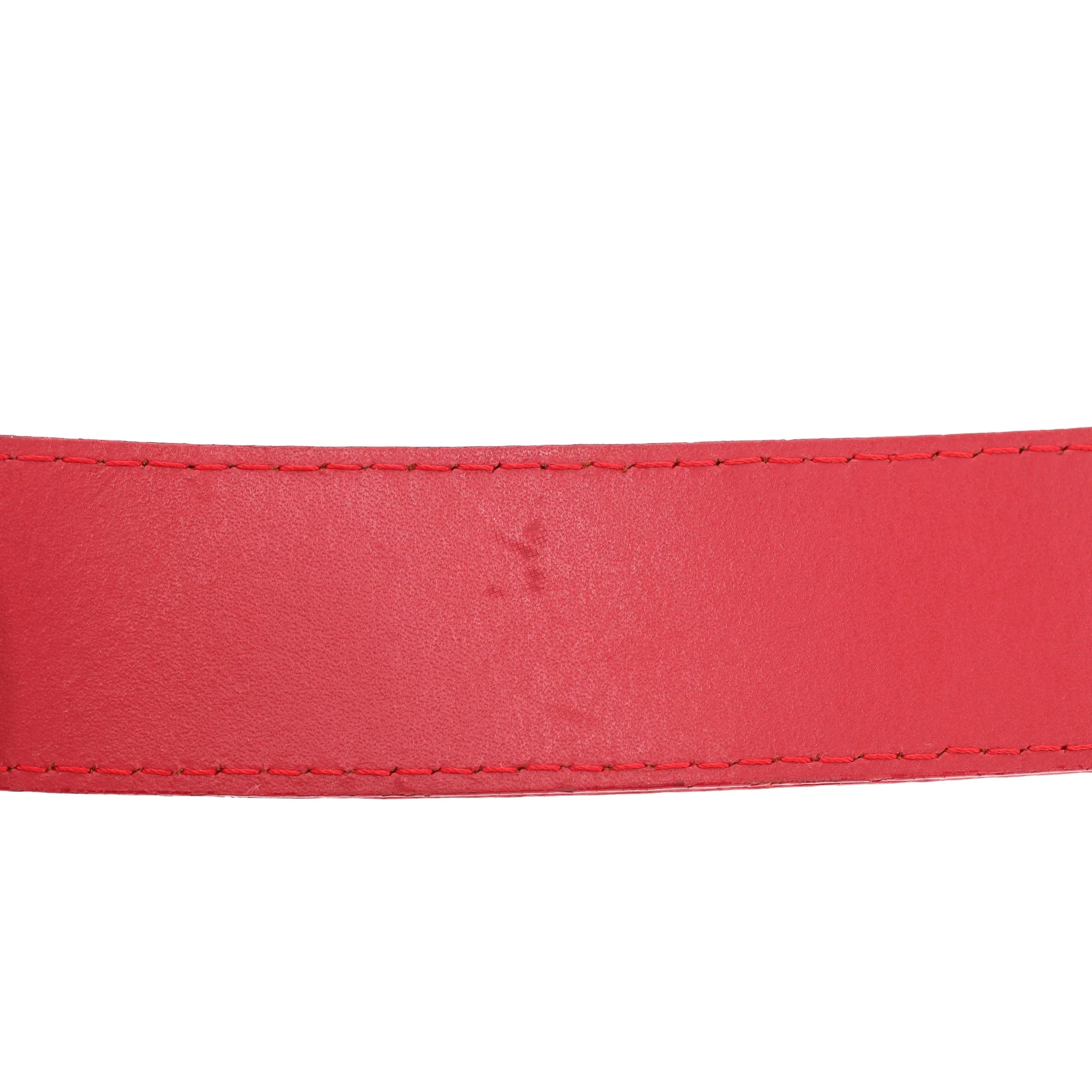 Escada Croc Embossed Leather Triple-Buckle Belt - Image 8
