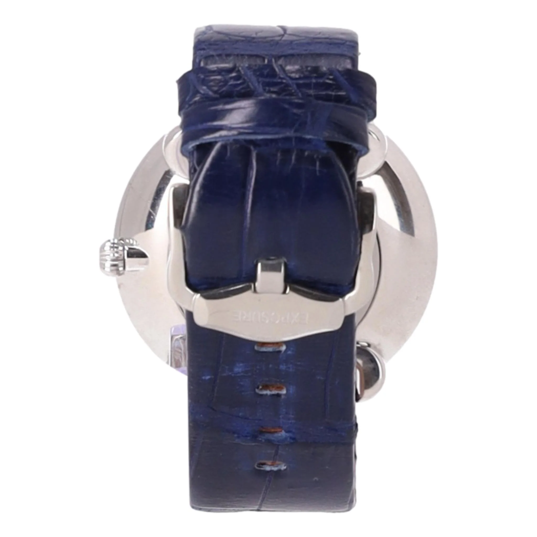 Exposure Swiss Diamond & Jewel Watch With Alligator Skin Strap - Image 5