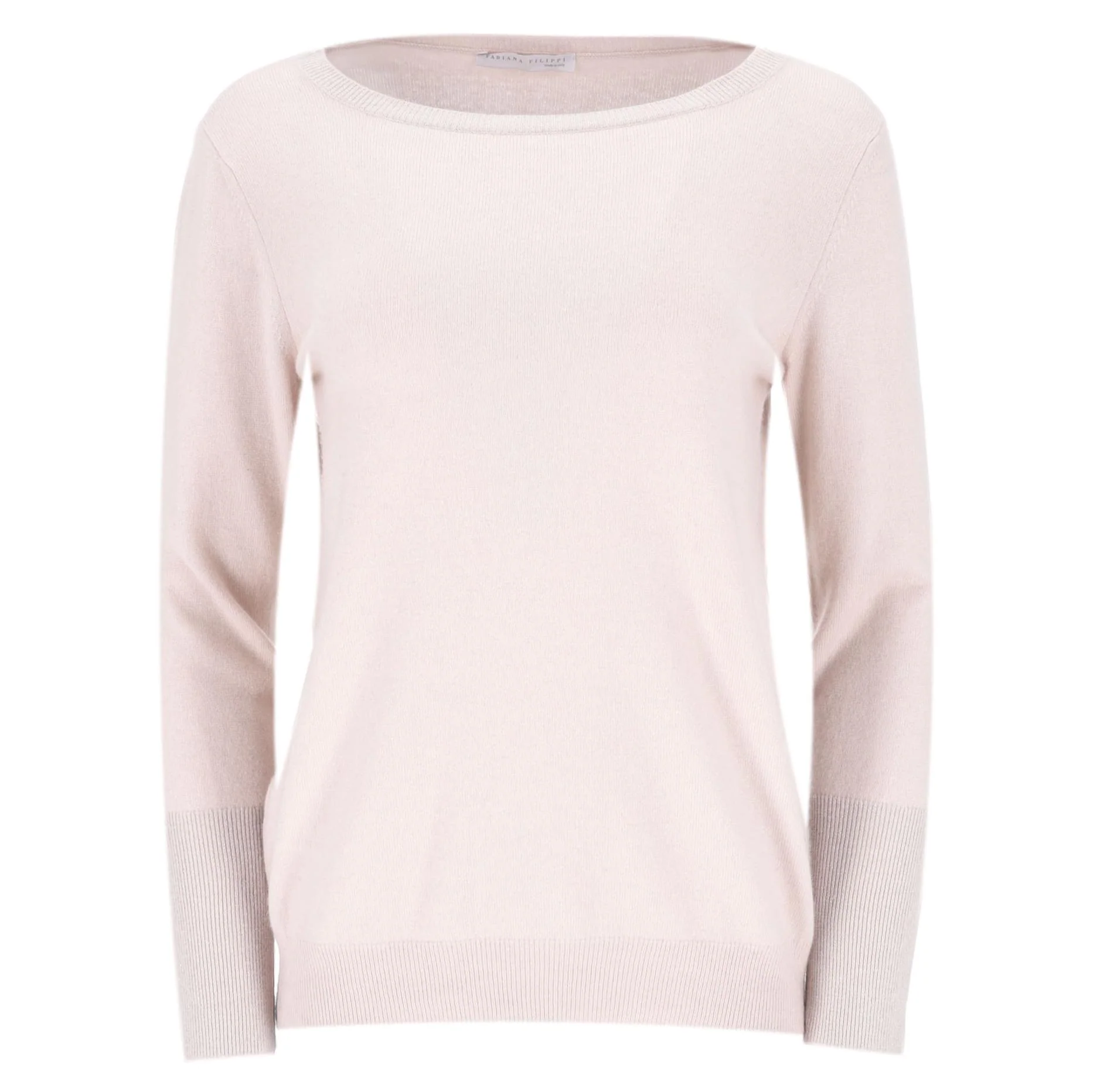 Fabiana Filippi Merino Wool, Silk & Cashmere Jumper With Leather Elbow Patches. Size 42IT