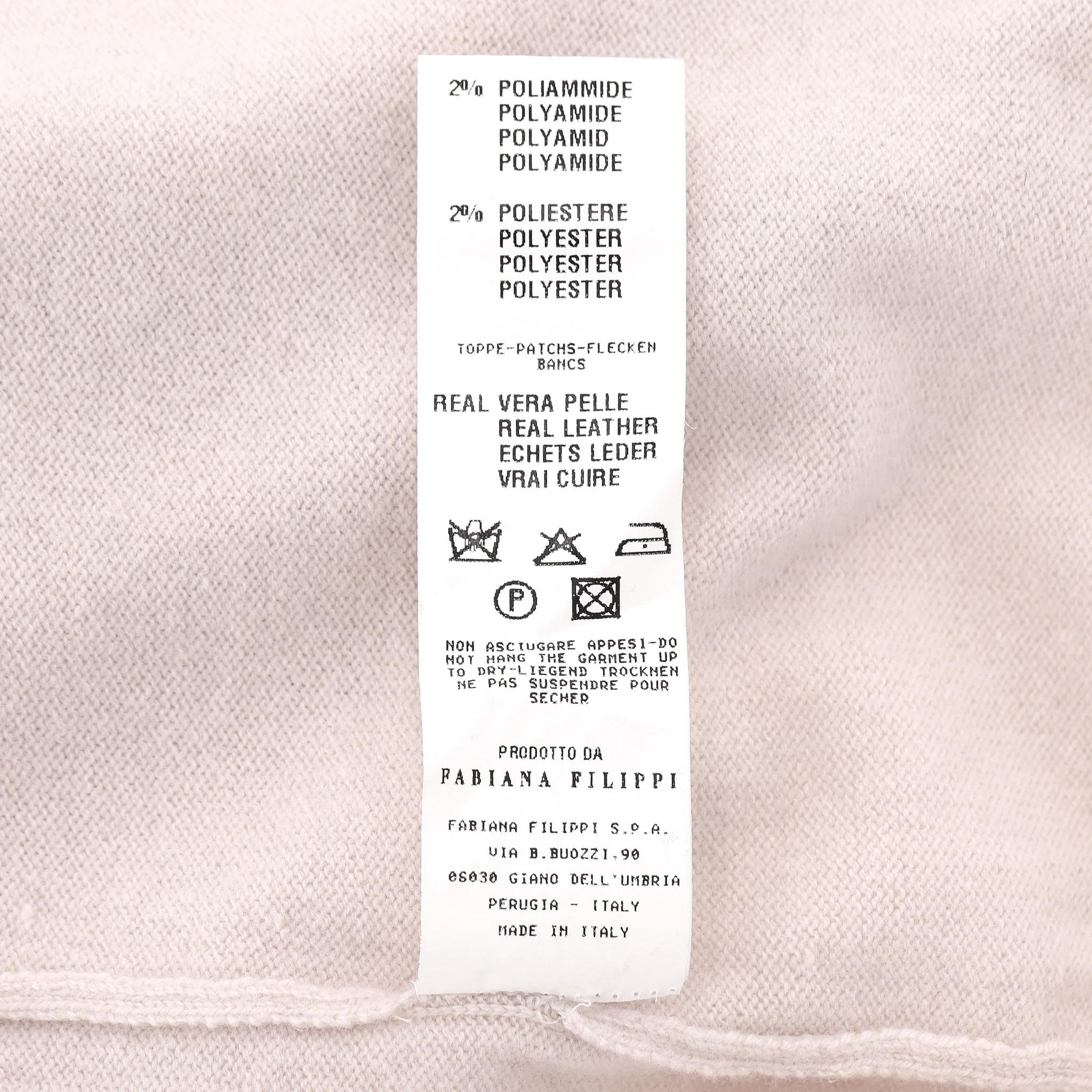 Fabiana Filippi Merino Wool, Silk & Cashmere Jumper With Leather Elbow Patches. Size 42IT - Image 7