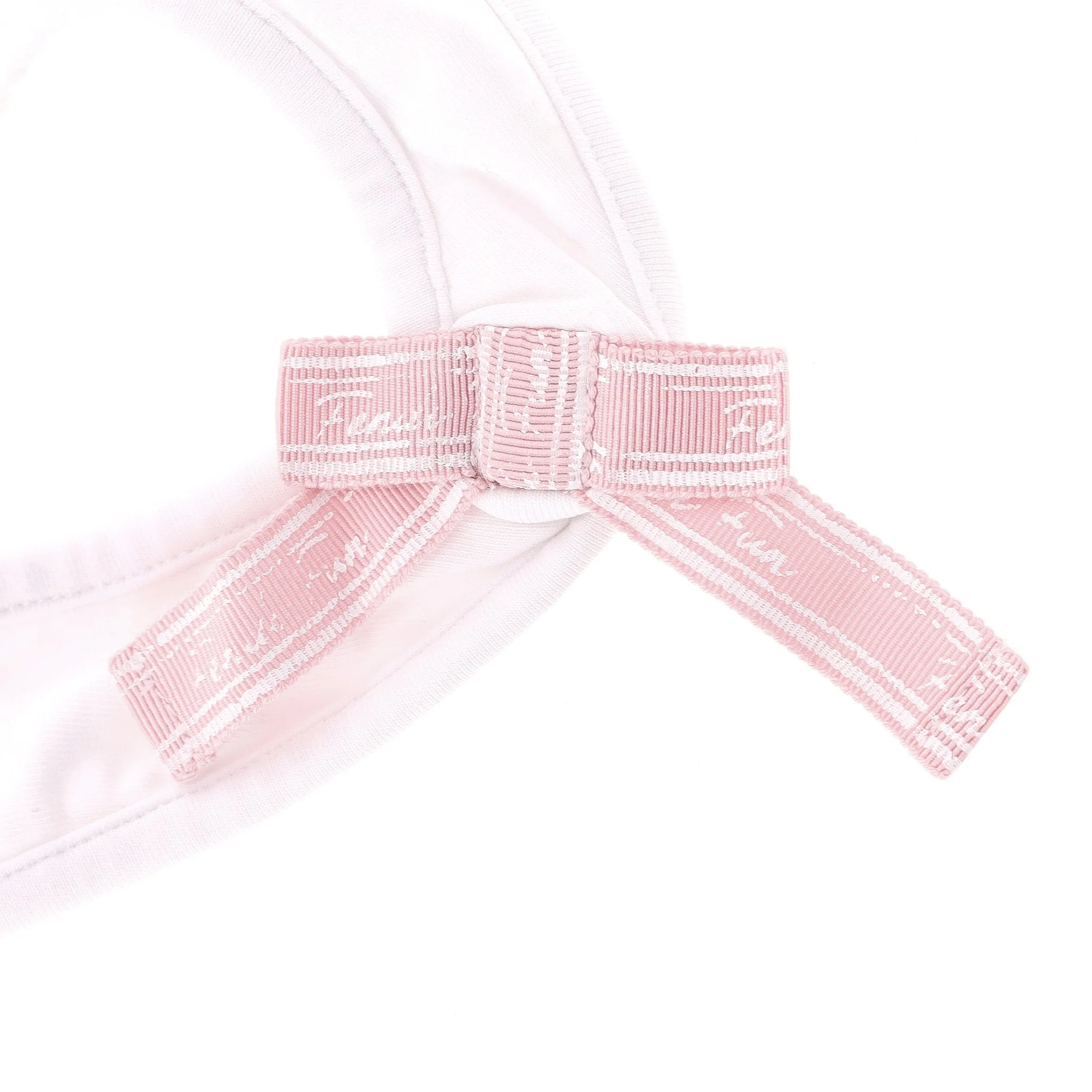 Fendi Baby Girl Cotton Bow Detail Bib - Image 4