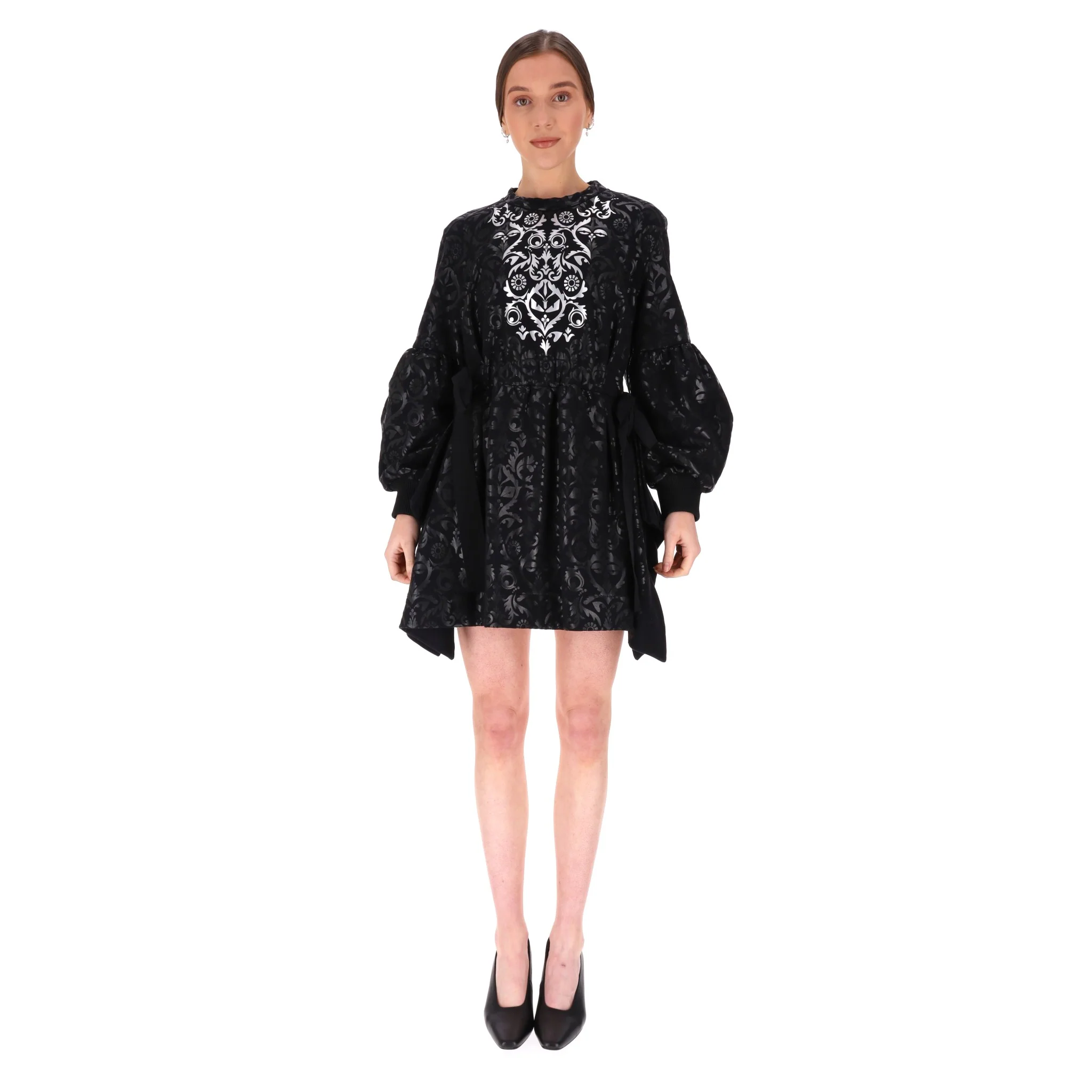 Fendi Gothic Print Embellished Dress. Size 38IT - Image 2
