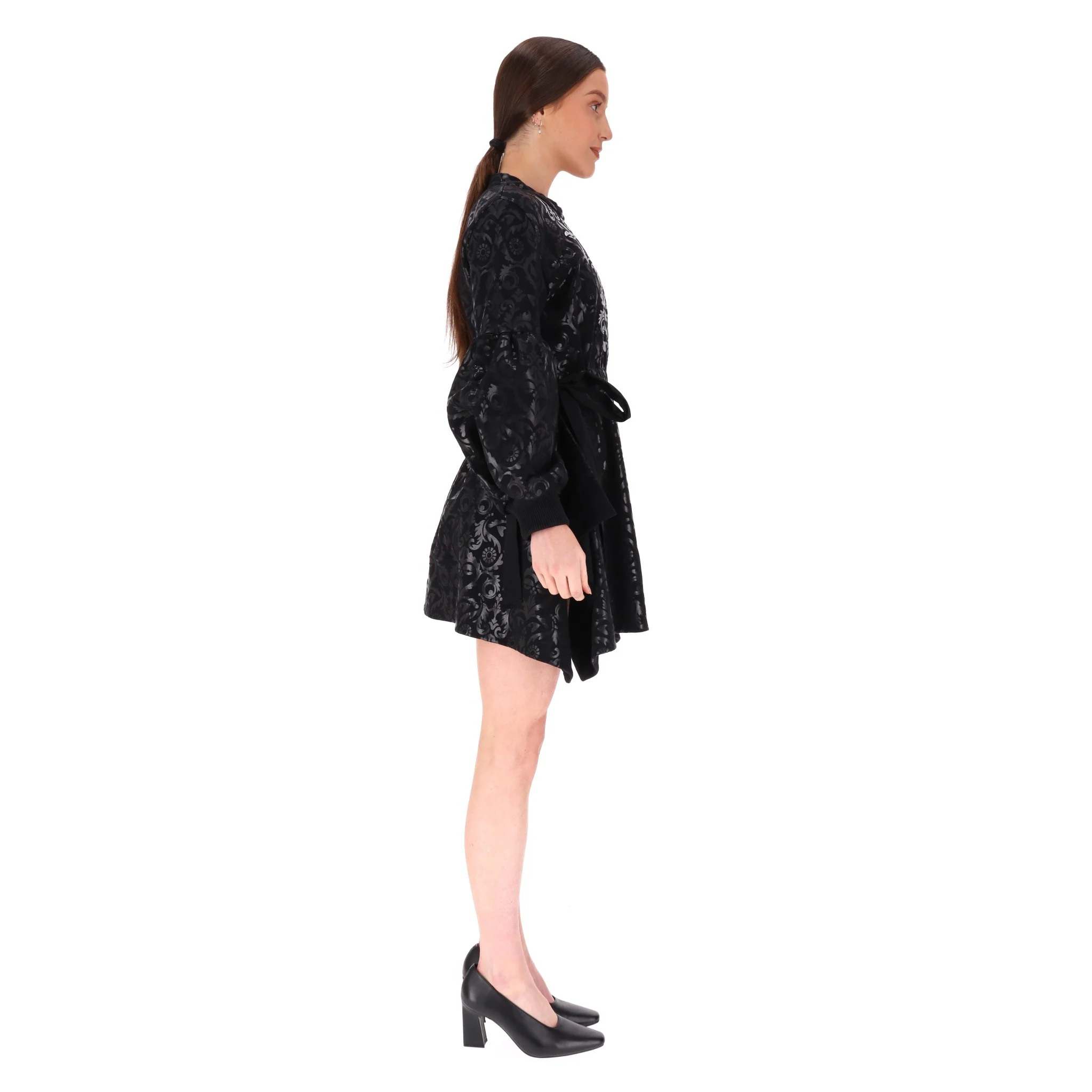 Fendi Gothic Print Embellished Dress. Size 38IT - Image 3