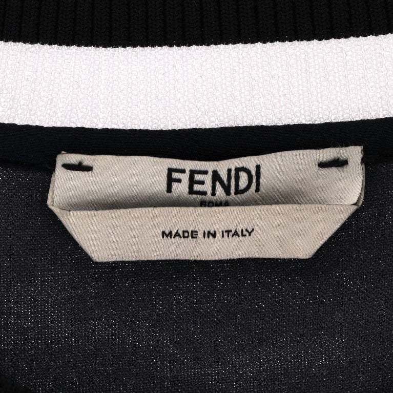 Fendi Karl Lagerfeld Embroidered Laminated Sweatshirt. Size 40IT - Image 7
