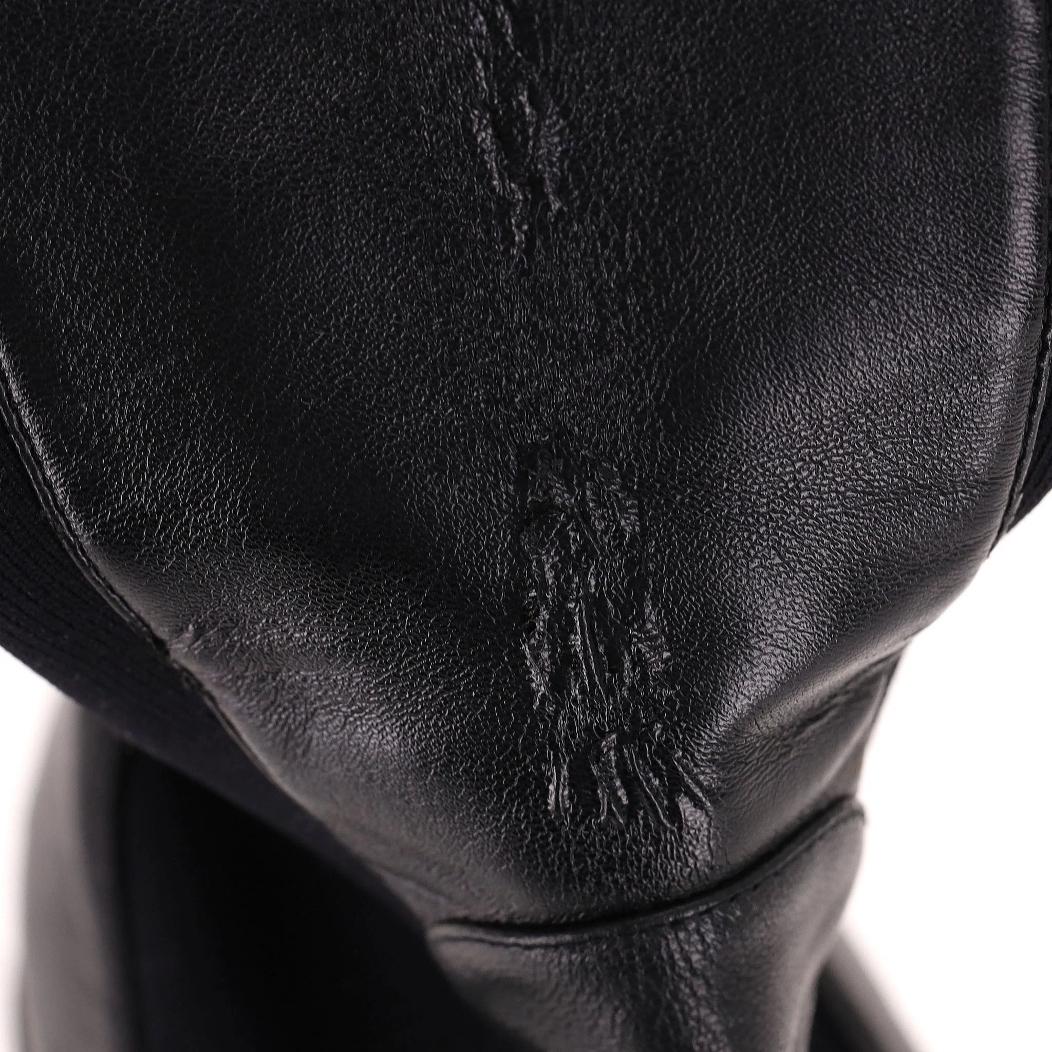 Fendi Logo Leather Knee Sock Boots. Size 36.5 - Image 8