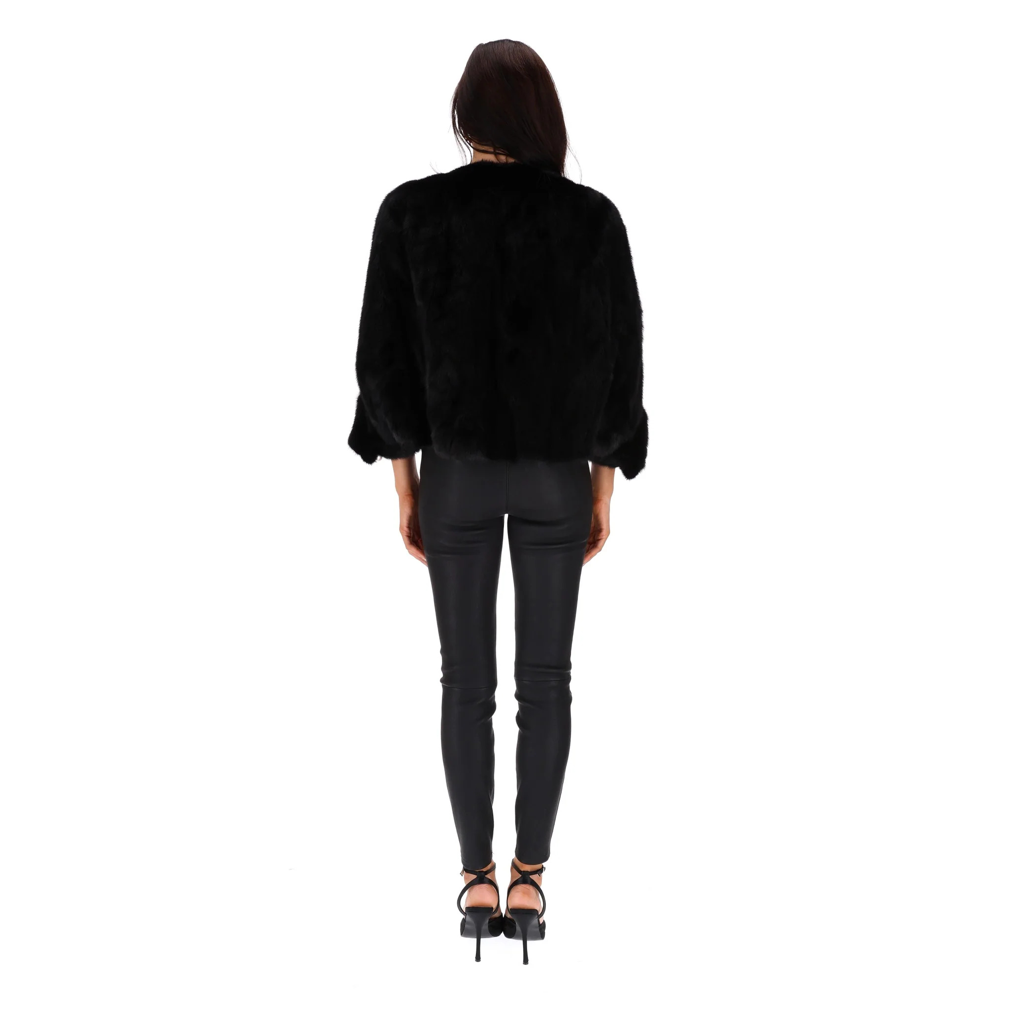 Fendi Pearl Embellished Mink Fur Jacket. Size 36IT - Image 4