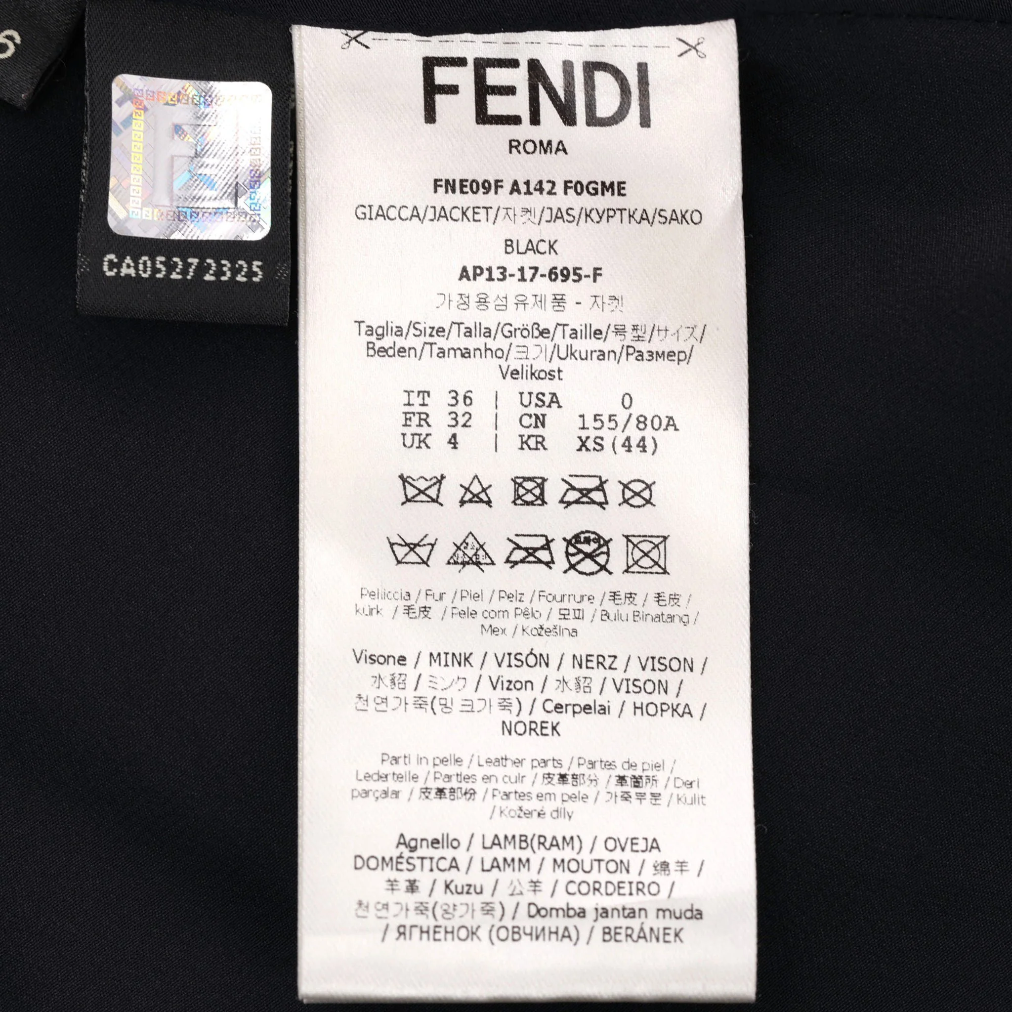 Fendi Pearl Embellished Mink Fur Jacket. Size 36IT - Image 8