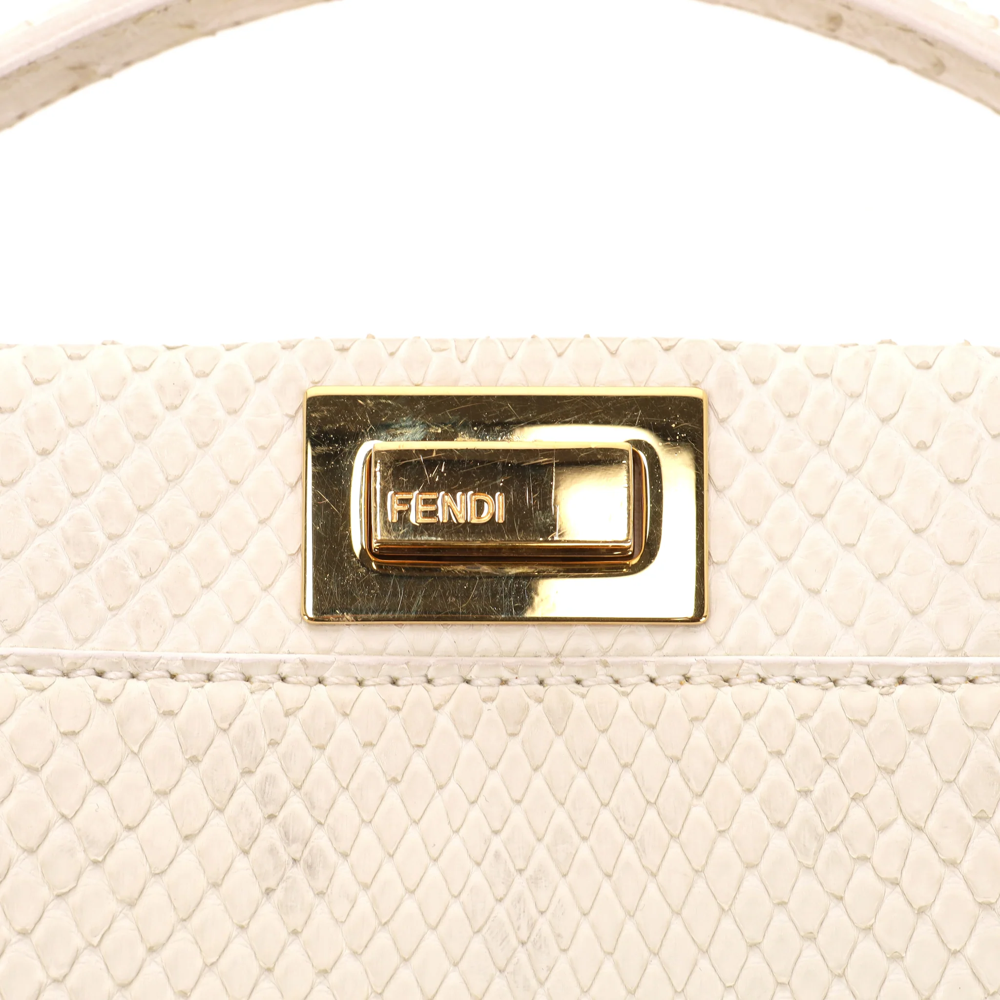 Fendi Python Skin Mini Peekaboo Bag - Image 7
