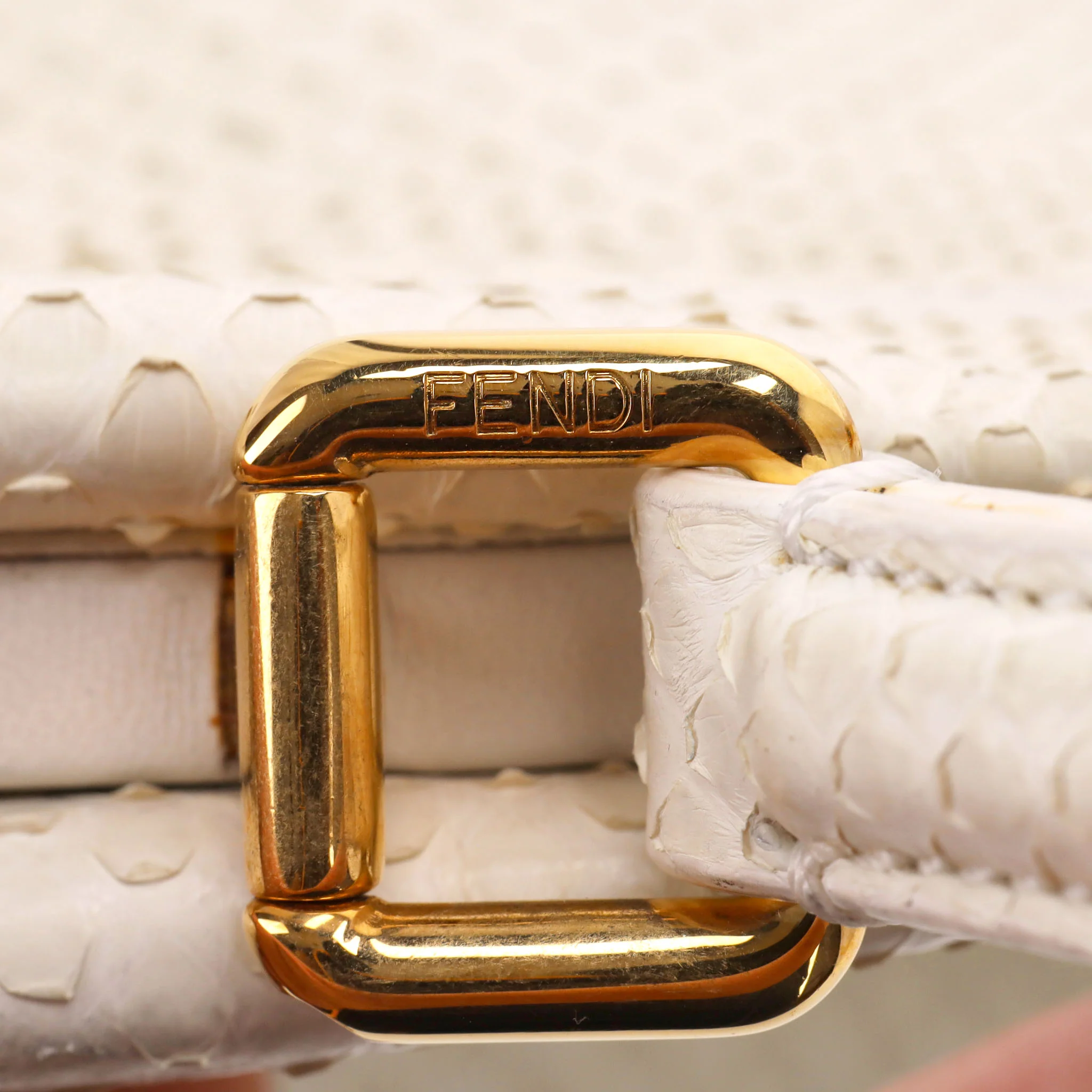 Fendi Python Skin Mini Peekaboo Bag - Image 8