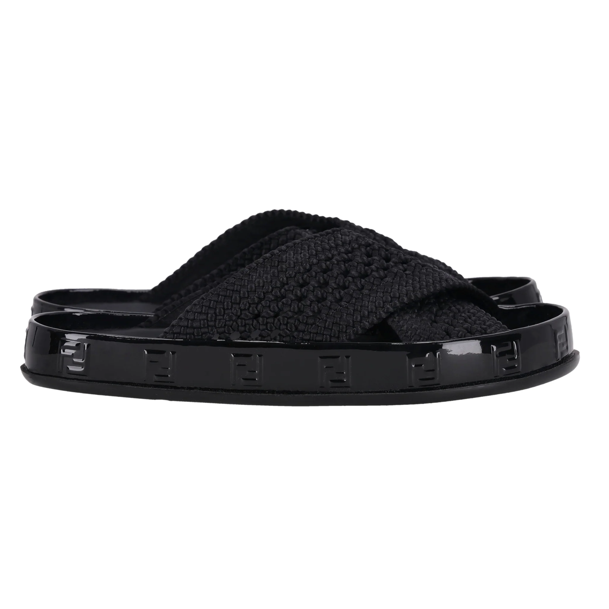 Fendi Reflections 'FF' Logo Slides. Size 37.5 - Image 4
