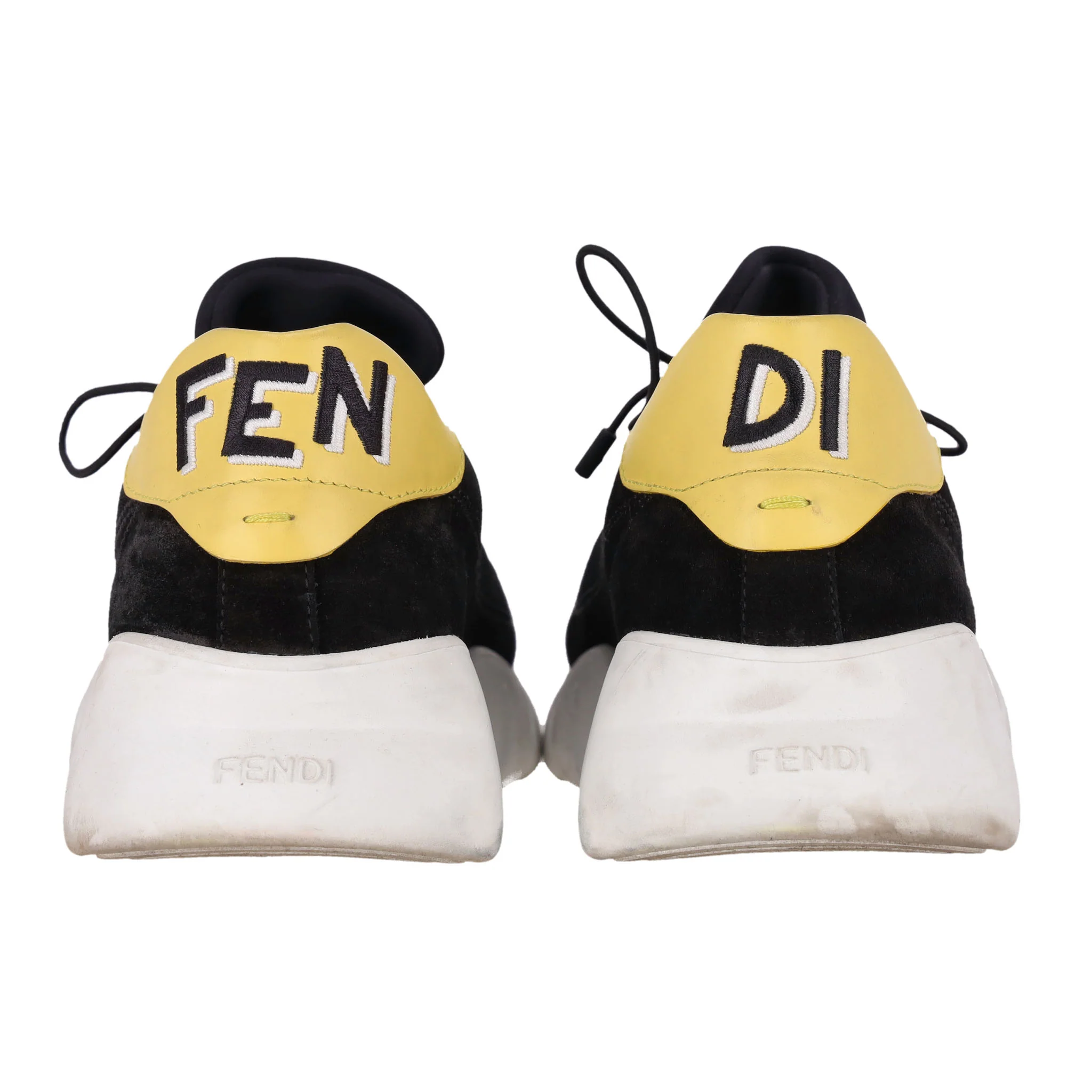 Fendi Suede Logo Sneakers. Size 41.5 - Image 3