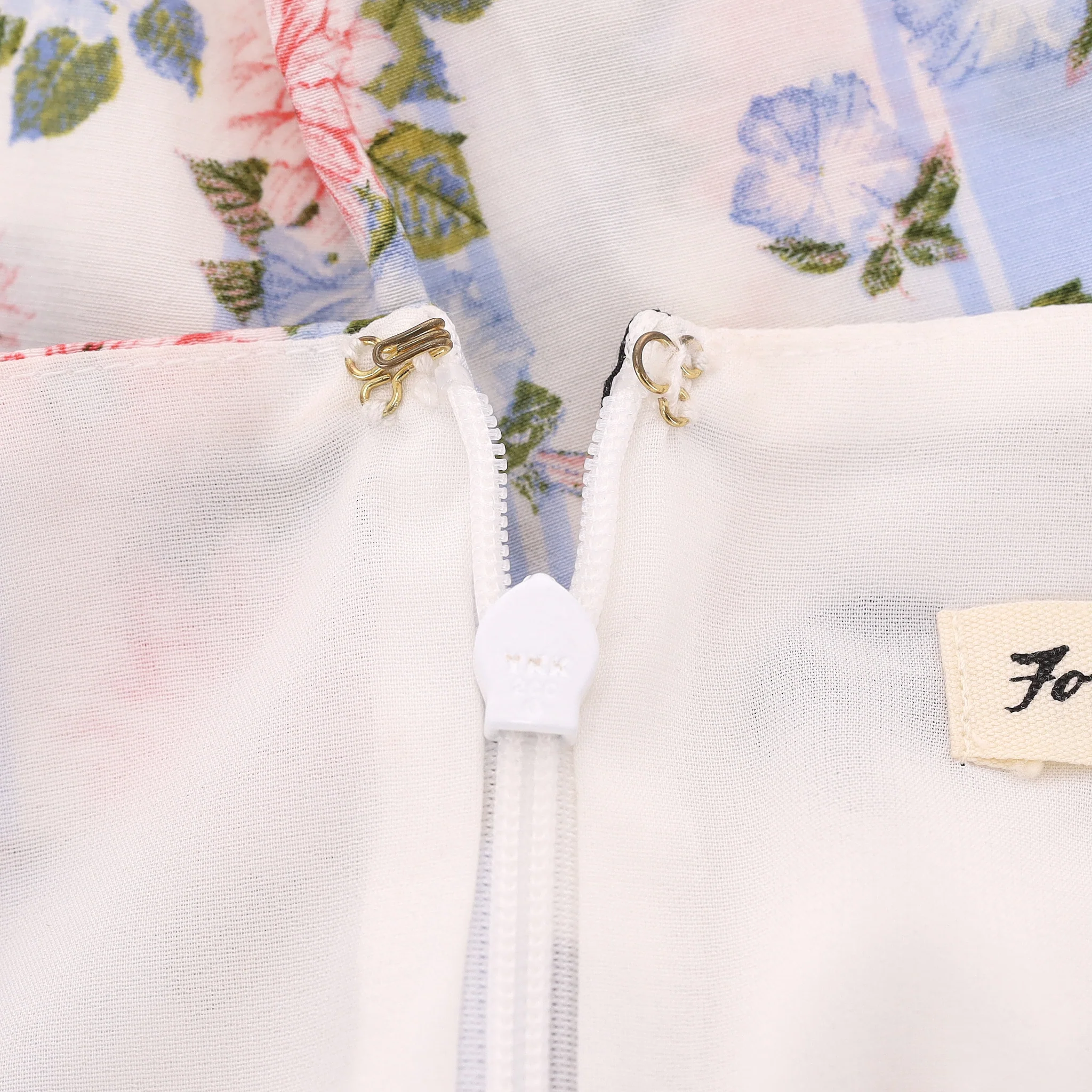 For Love & Lemons Multi-Print Ruffle Detail Cropped Top & Skirt Two-Piece Set. Size S/M - Image 10