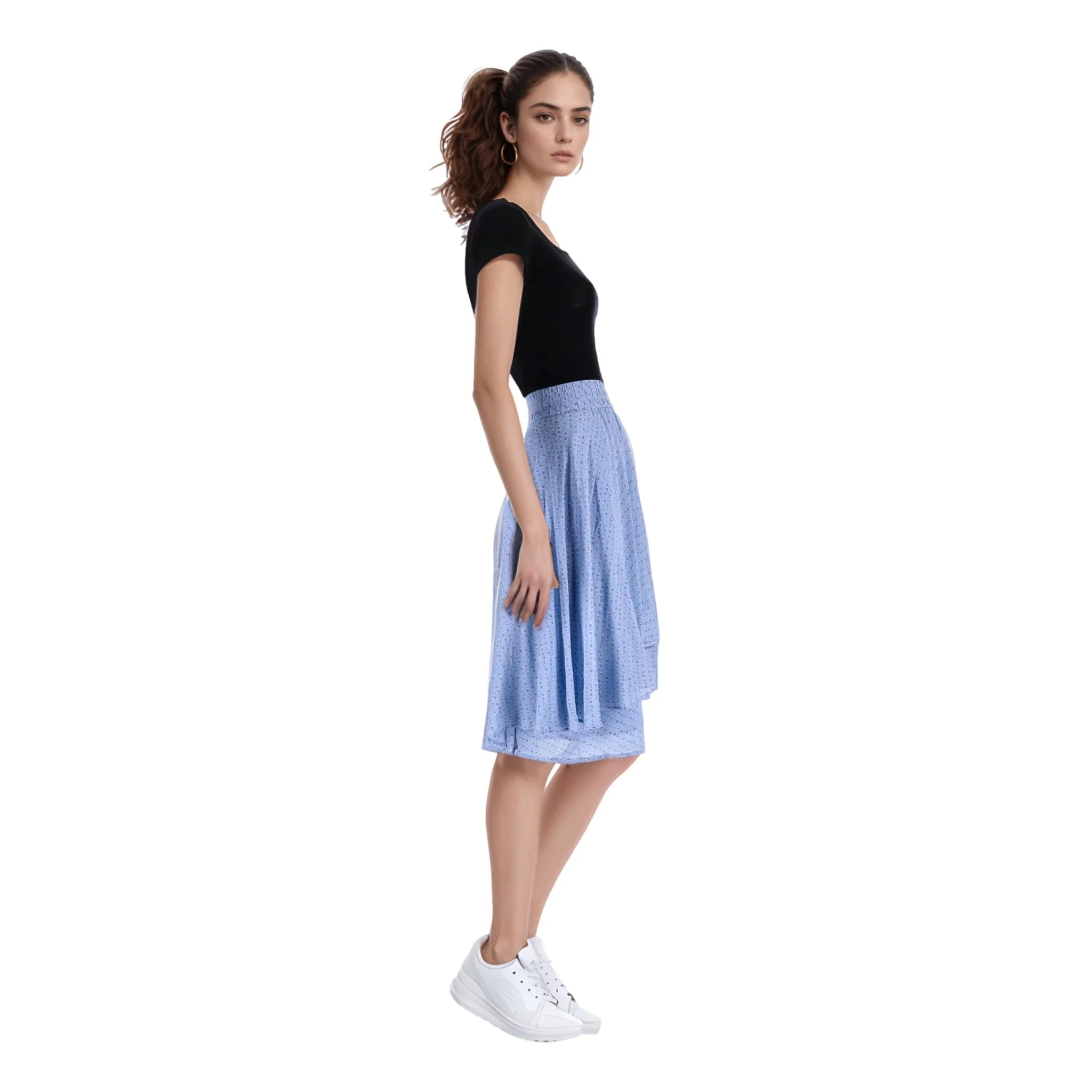 Ganni Asymmetric Ruffled Skirt. Size 42IT - Image 3