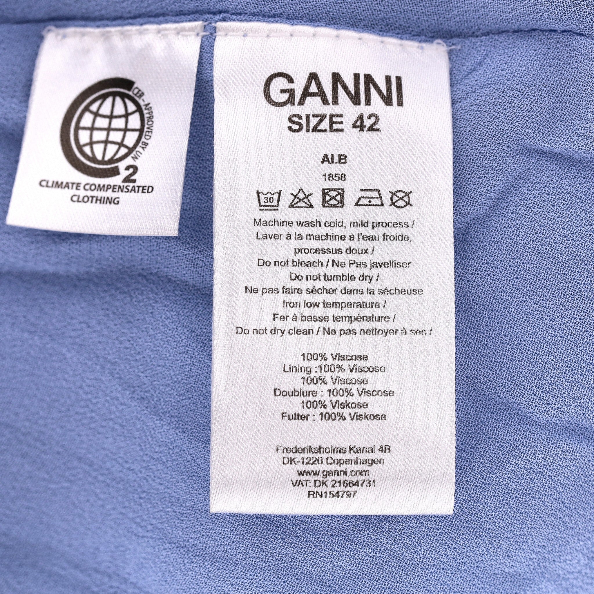 Ganni Asymmetric Ruffled Skirt. Size 42IT - Image 7