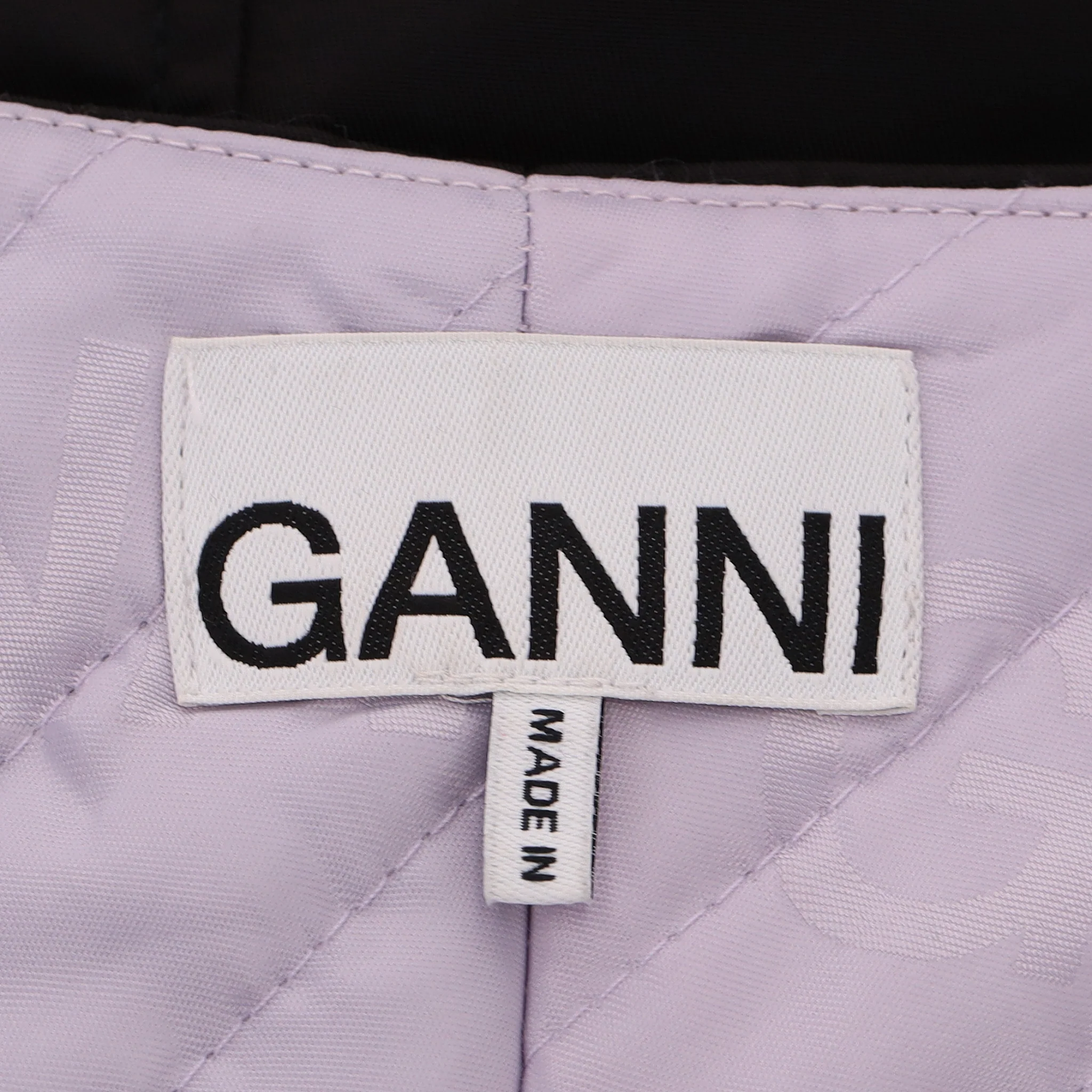 Ganni Quilted Shell Mini Dress With A Zipper To The Front. Size 42IT - Image 7