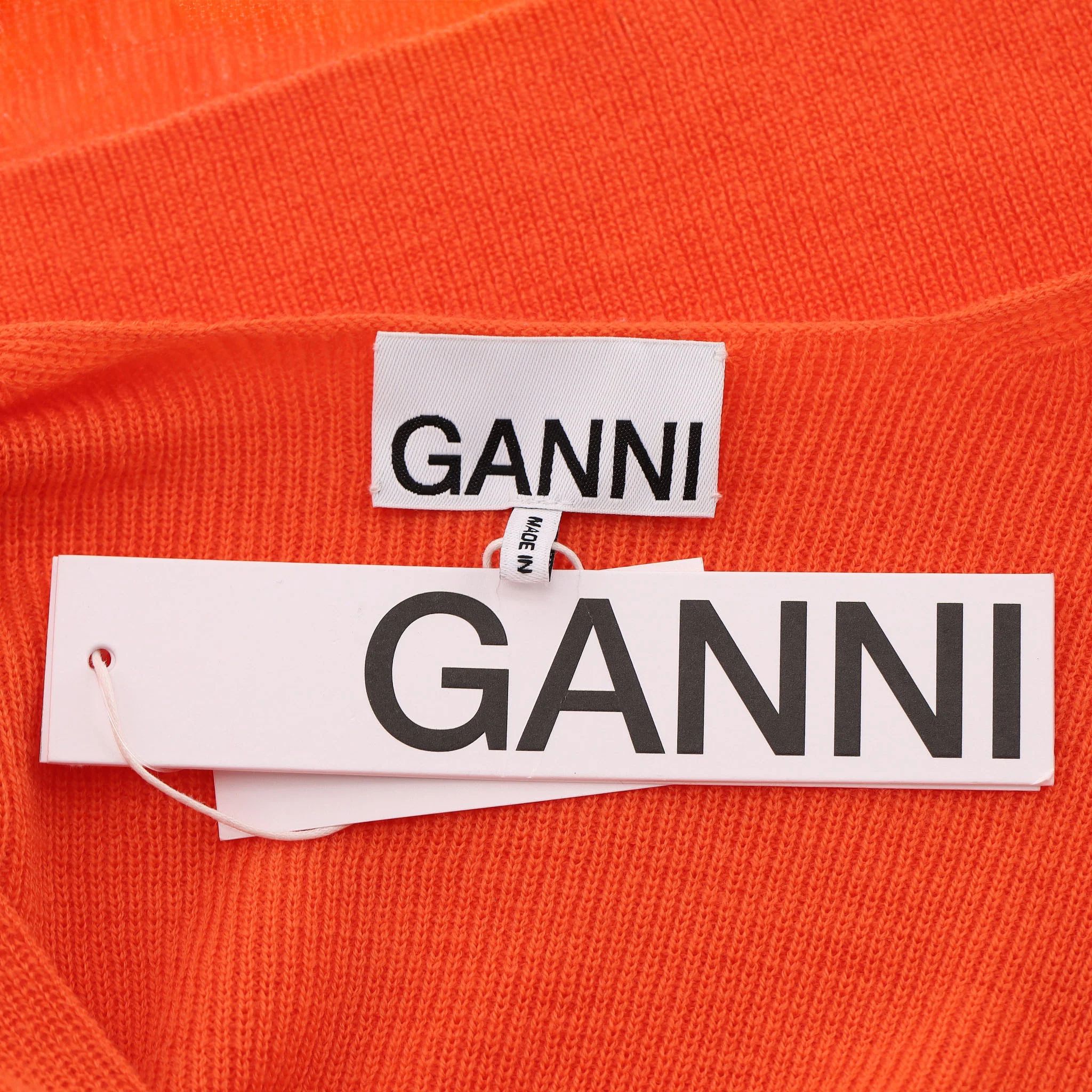 Ganni Rollneck Merino Wool Jumper With A Cut-Out To Rear. Size L - Image 5