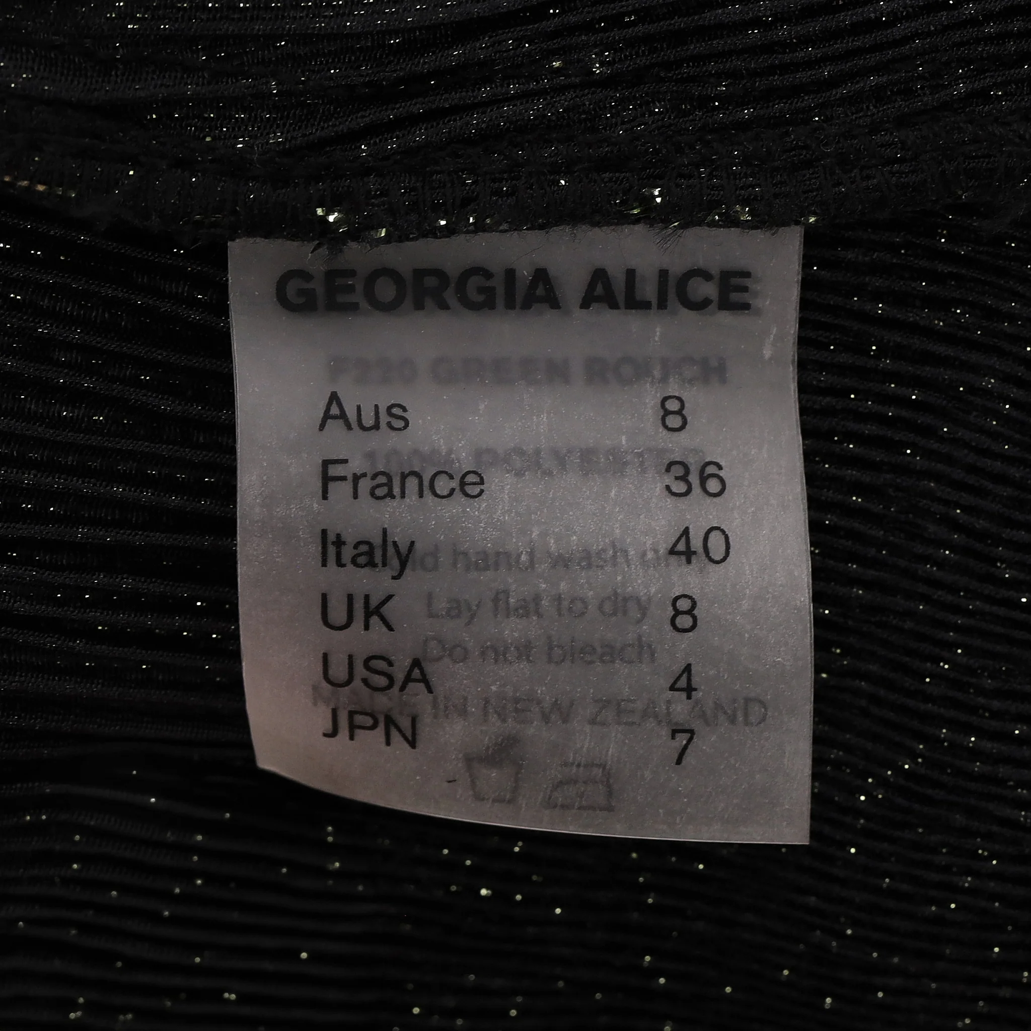 Georgia Alice Ruffle-Trim Metallic Mini Dress. Size 8UK - Image 7