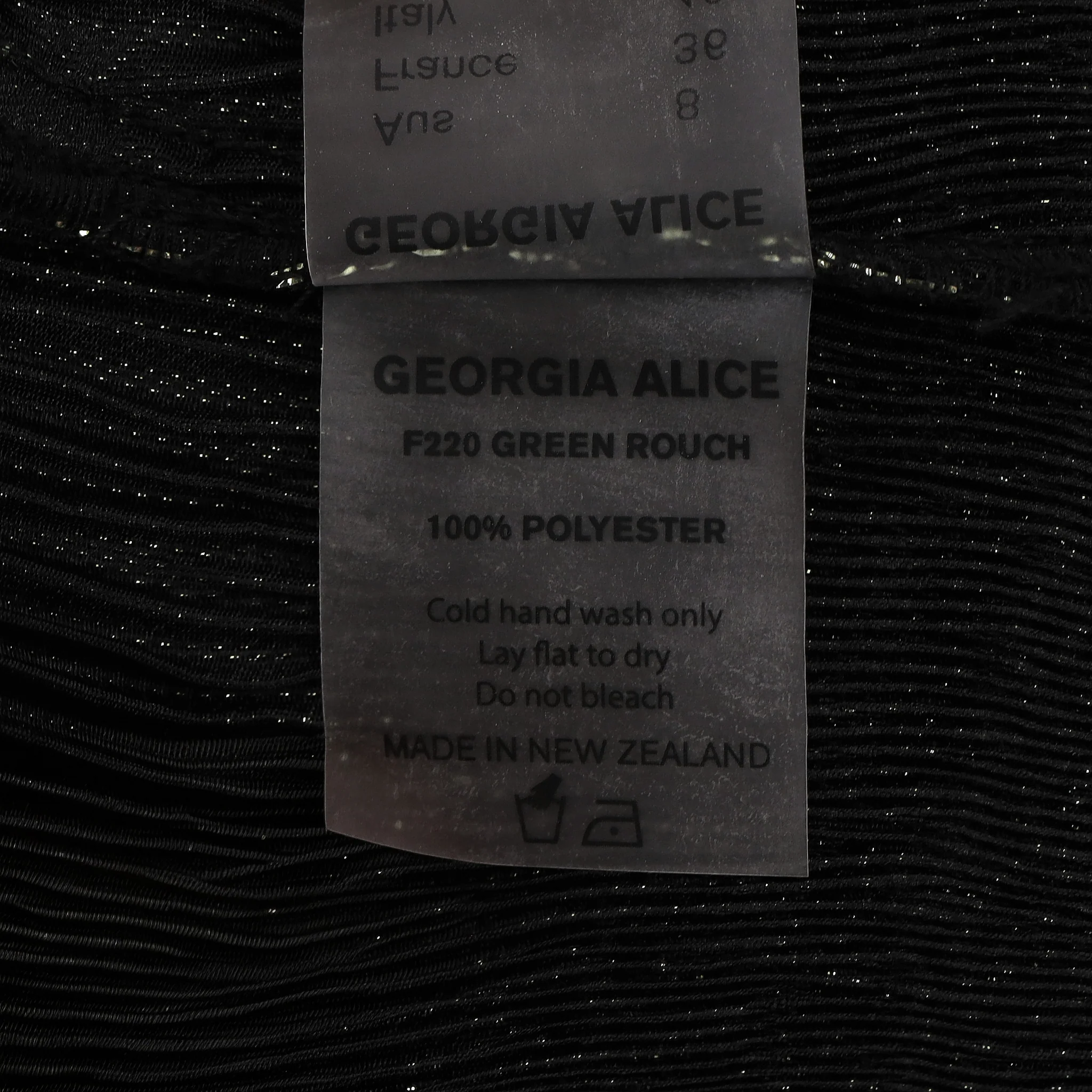 Georgia Alice Ruffle-Trim Metallic Mini Dress. Size 8UK - Image 8