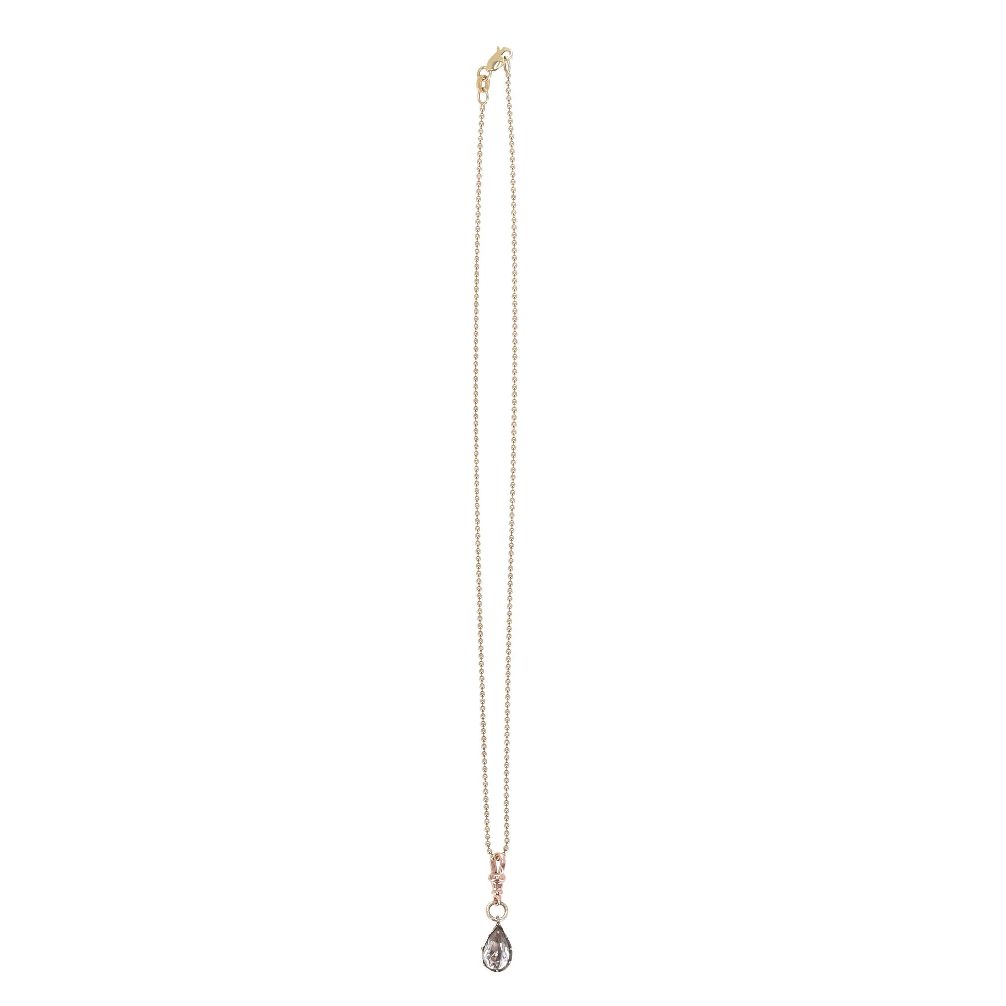 Georgian 14ct Gold Ball Necklace With Pear Shaped Pendant - Image 10