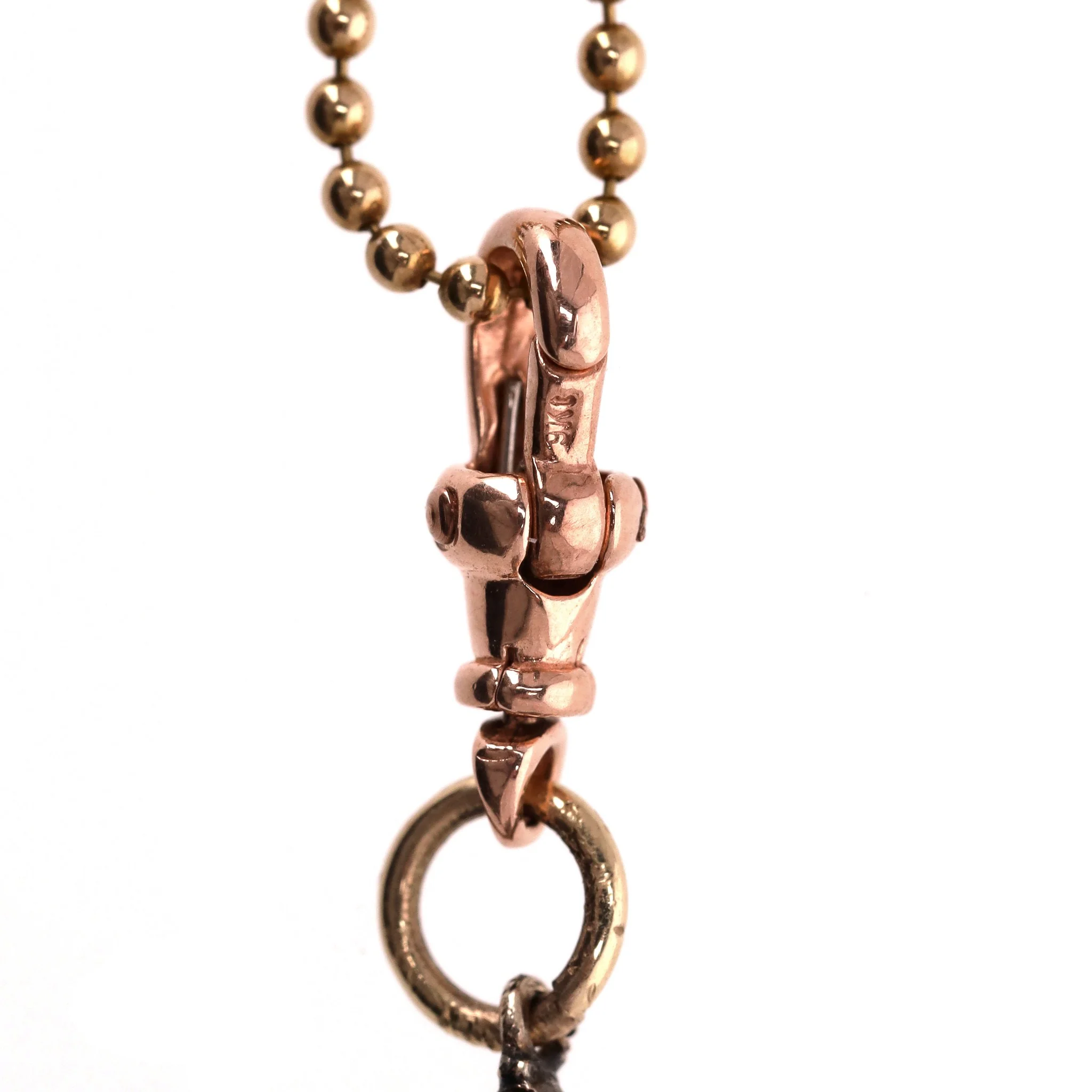 Georgian 14ct Gold Ball Necklace With Pear Shaped Pendant - Image 6